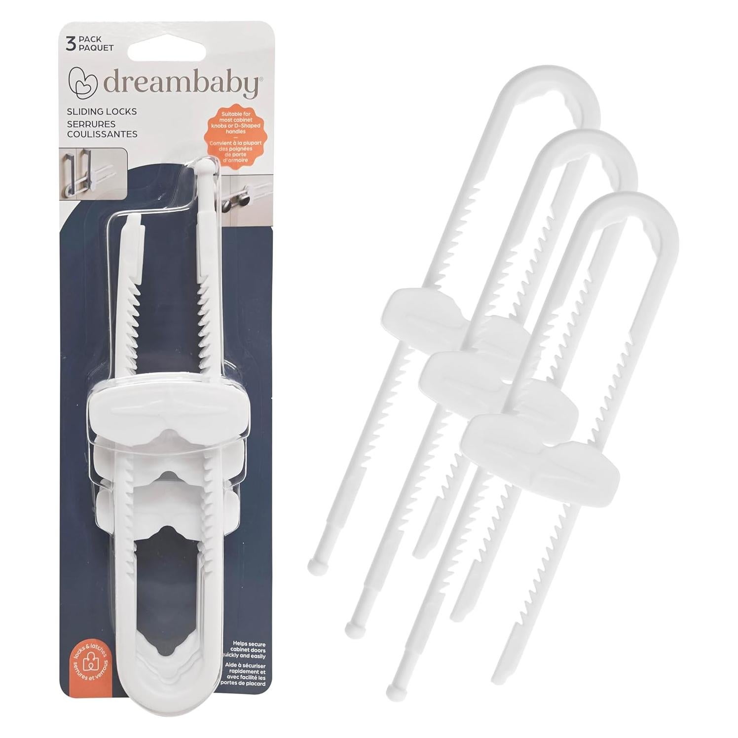 Cerraduras Deslizantes Dreambaby L183 - Paquete de 3 - Blanco