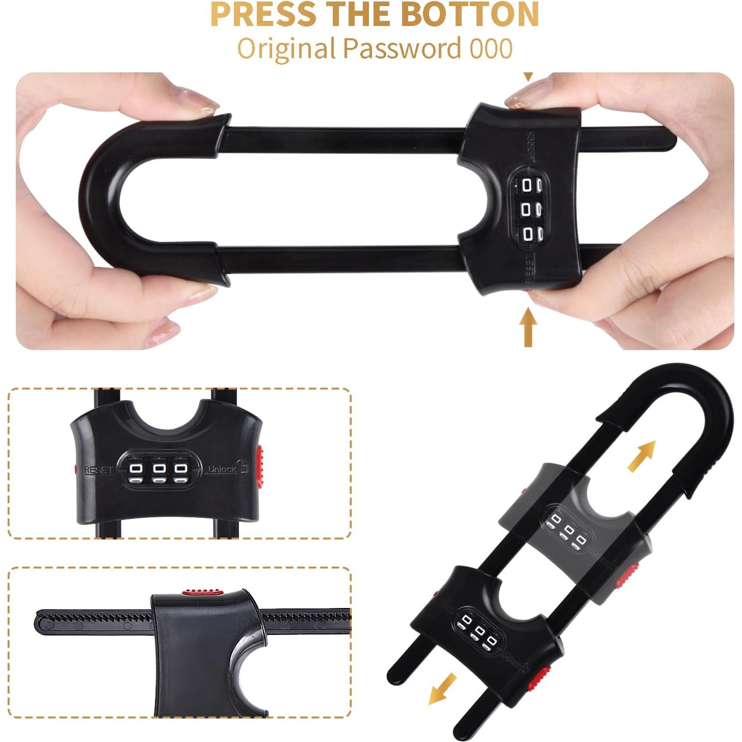 Cerraduras Deslizantes para Gabinetes HonesaLoc x4 - Seguridad Infantil