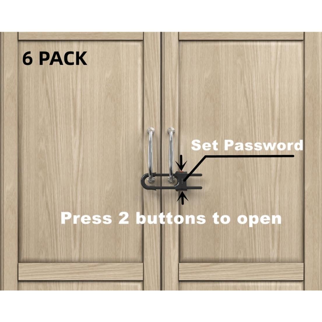 Cerraduras de Puerta de Gabinete FIGEPO con Código Ajustable Negro