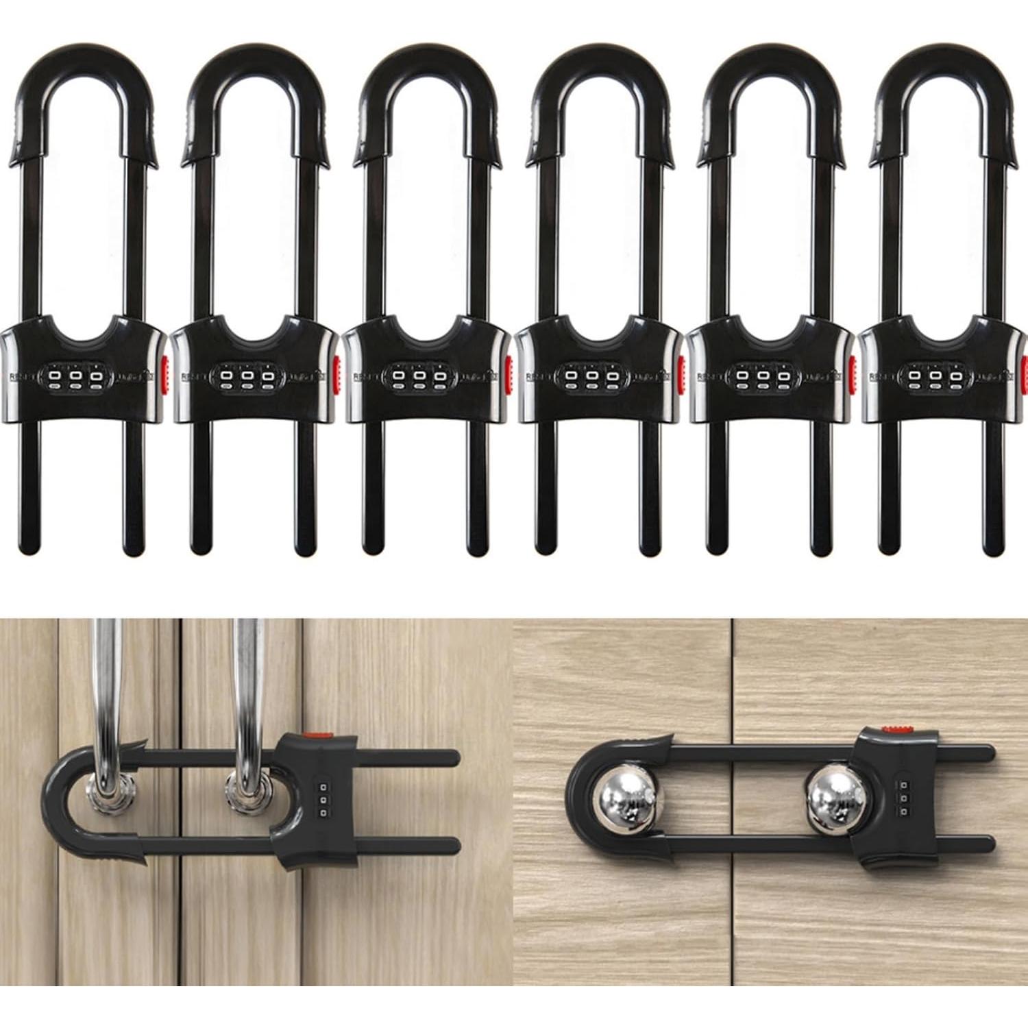 Cerraduras de Puerta de Gabinete FIGEPO con Código Ajustable Negro