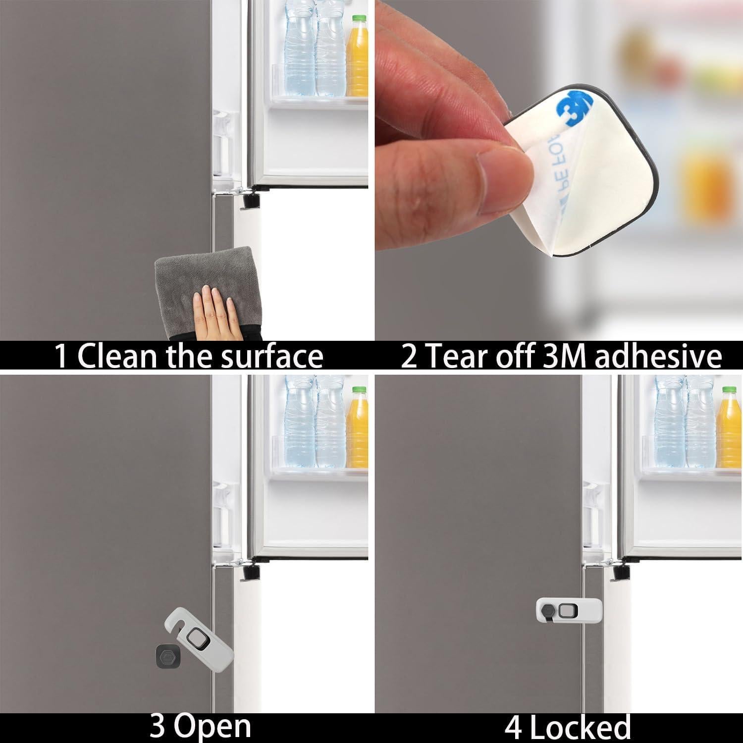 Cerraduras de Seguridad para Refrigerador HFengQ - 2 Pack