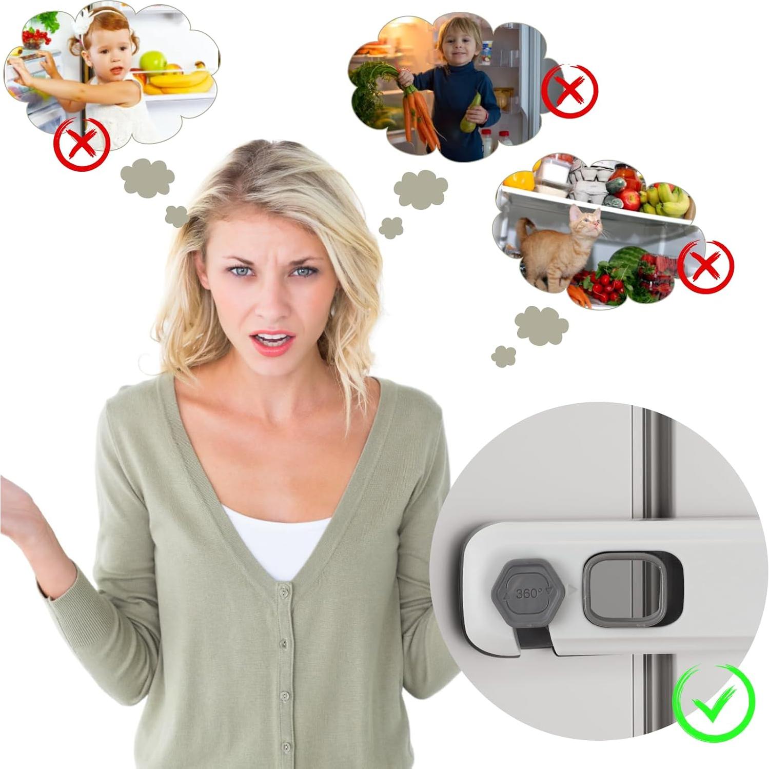 Cerraduras de Seguridad para Refrigerador HFengQ - 2 Pack