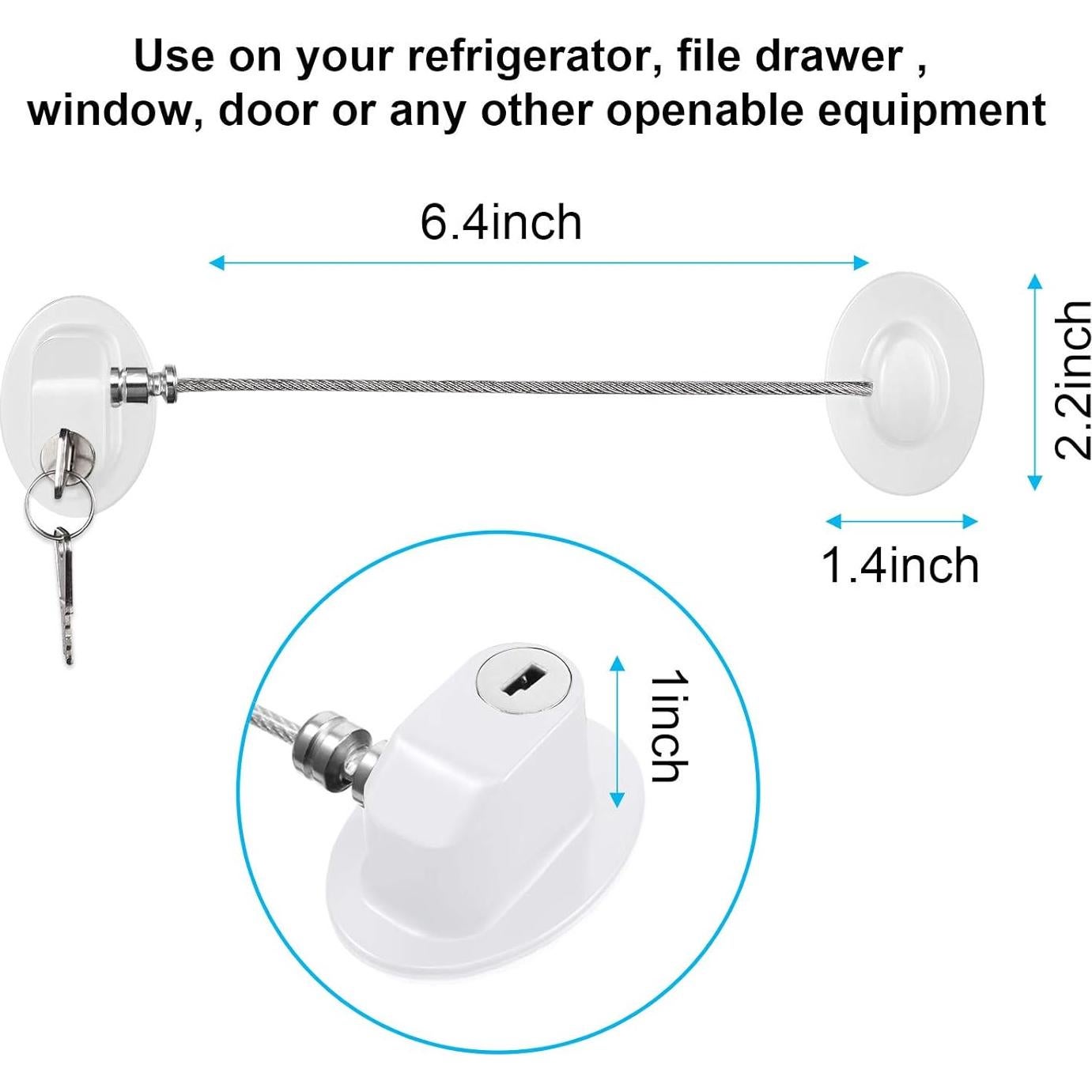 Cerraduras de Gabinete Hotop 4 Piezas Autoadhesivas Seguridad Bebés