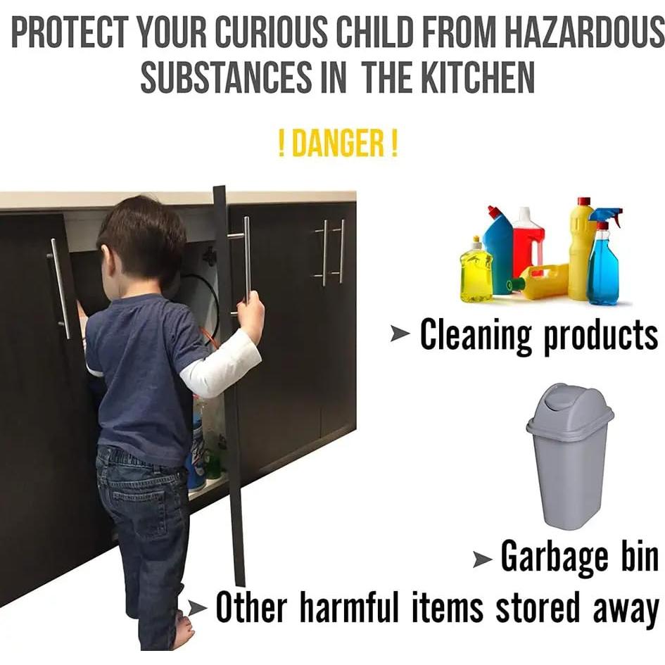 Cerraduras de Seguridad para Gabinetes Infantiles - 10P Blanco