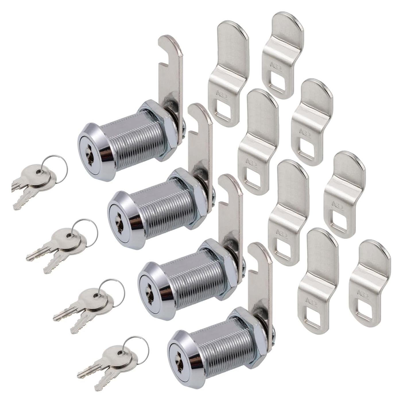 Cerradura de Cajón WOOCH 30mm Cromada con Llave Igual - Paquete de 4