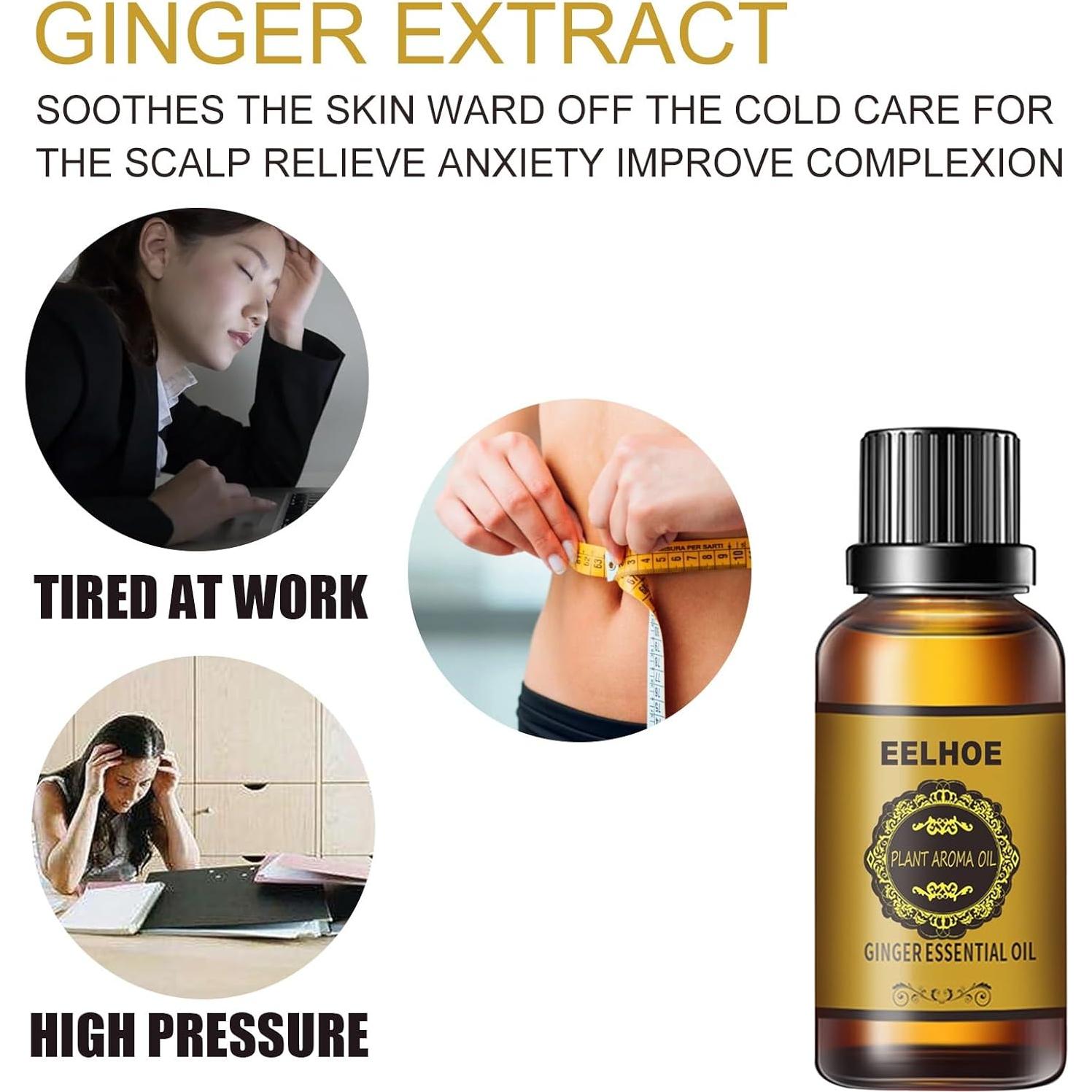 Aceite Esencial de Jengibre Ginaday para Drenaje Abdominal 30g