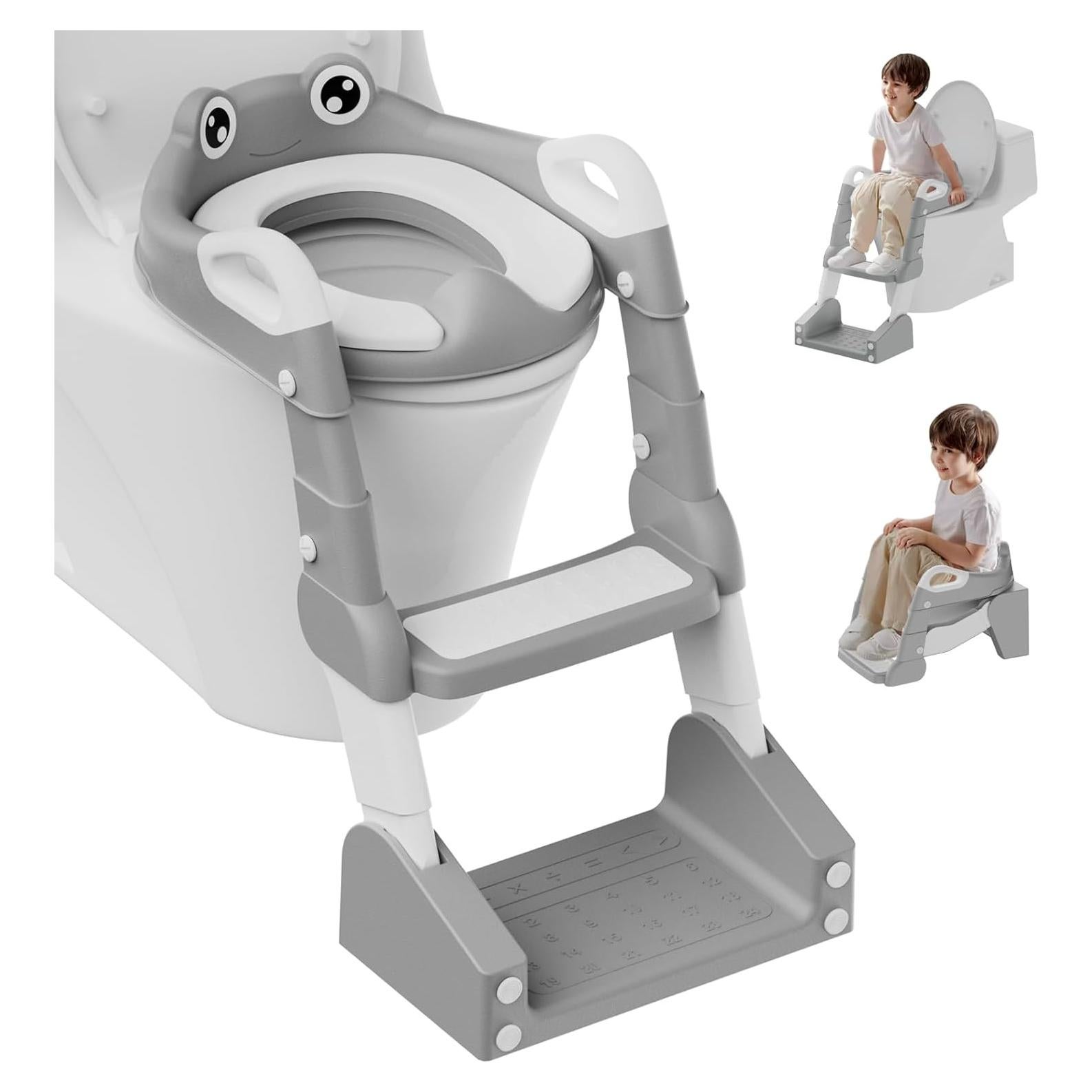Asiento de Entrenamiento para Baño ROUTTOON 2 en 1 Gris