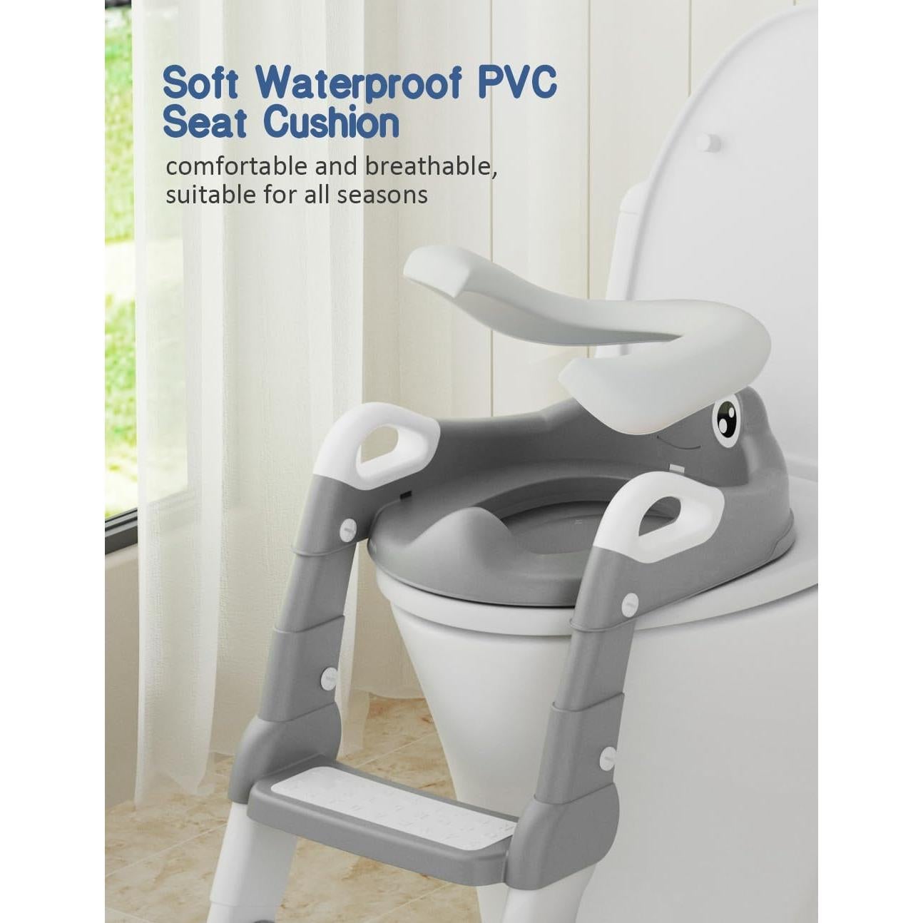 Asiento de Entrenamiento para Baño ROUTTOON 2 en 1 Gris