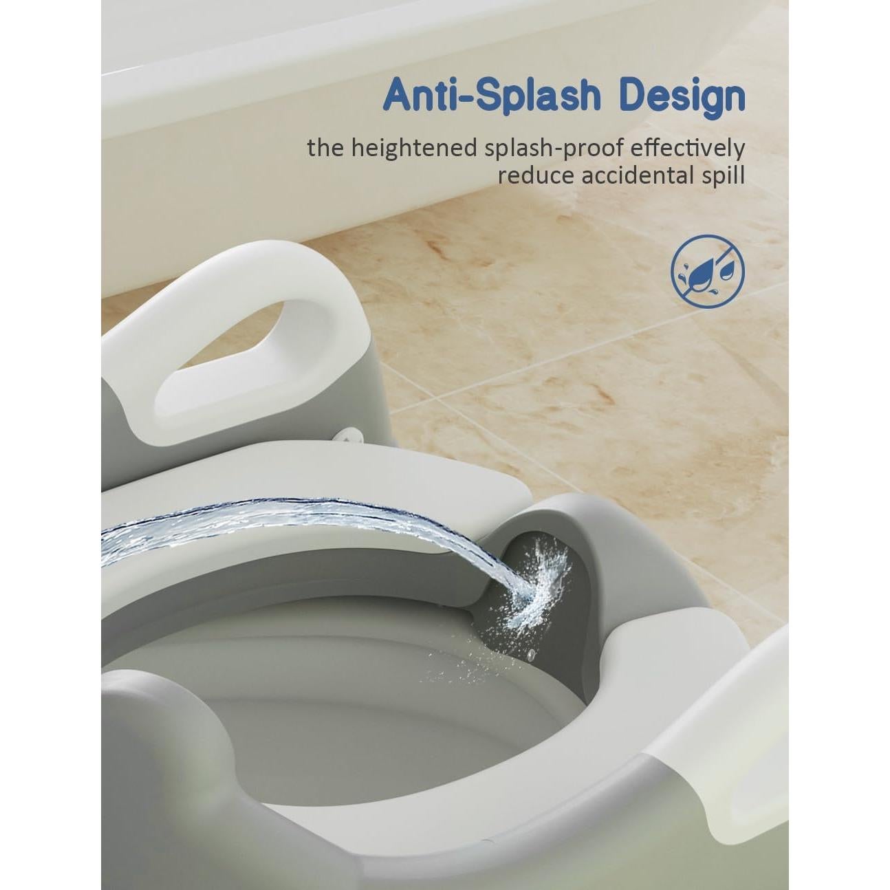 Asiento de Entrenamiento para Baño ROUTTOON 2 en 1 Gris