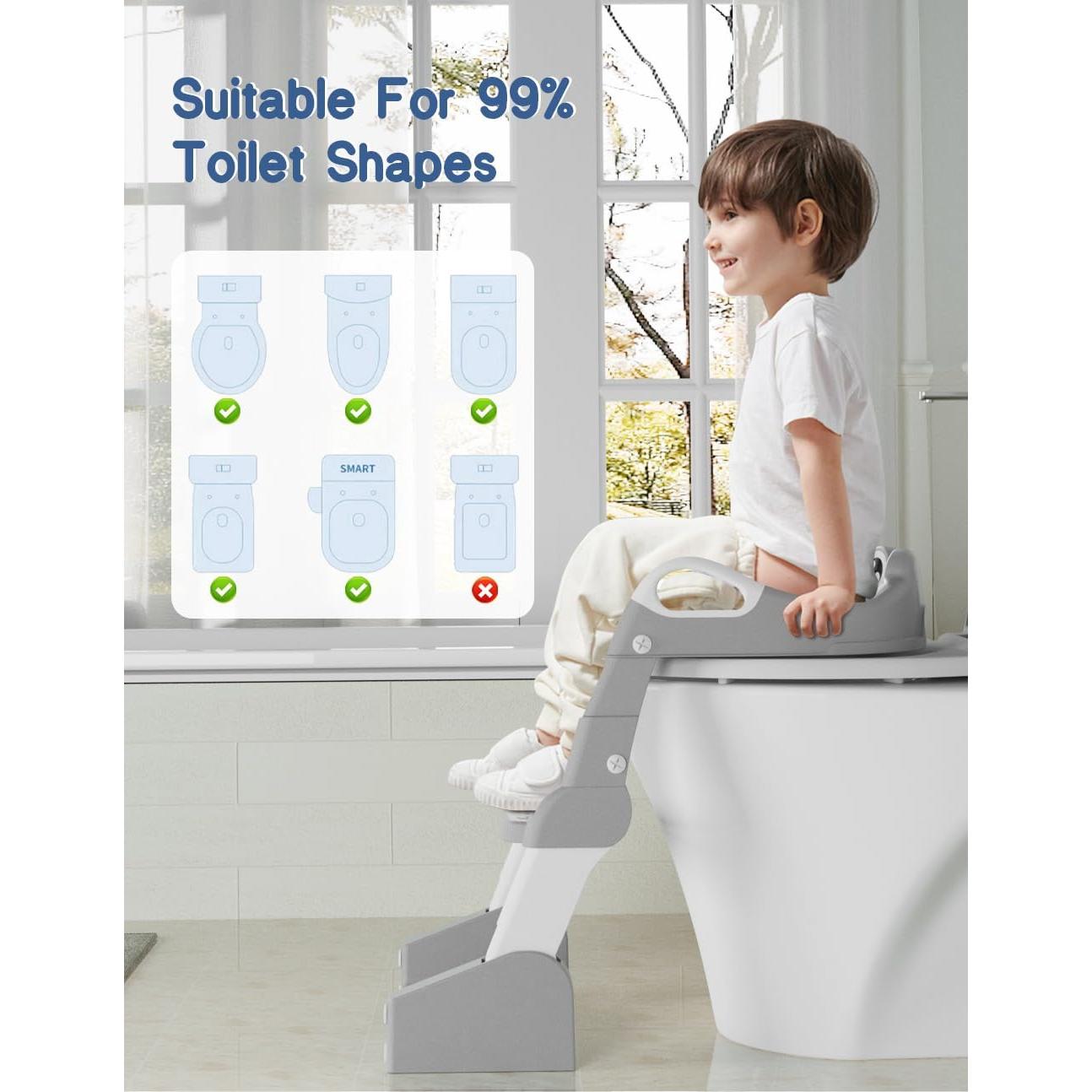Asiento de Entrenamiento para Baño ROUTTOON 2 en 1 Gris