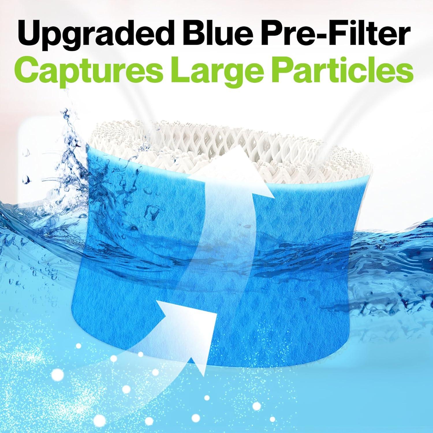 Durabasics Paquete de 4 Filtros de Humidificador HAC-504 Azul