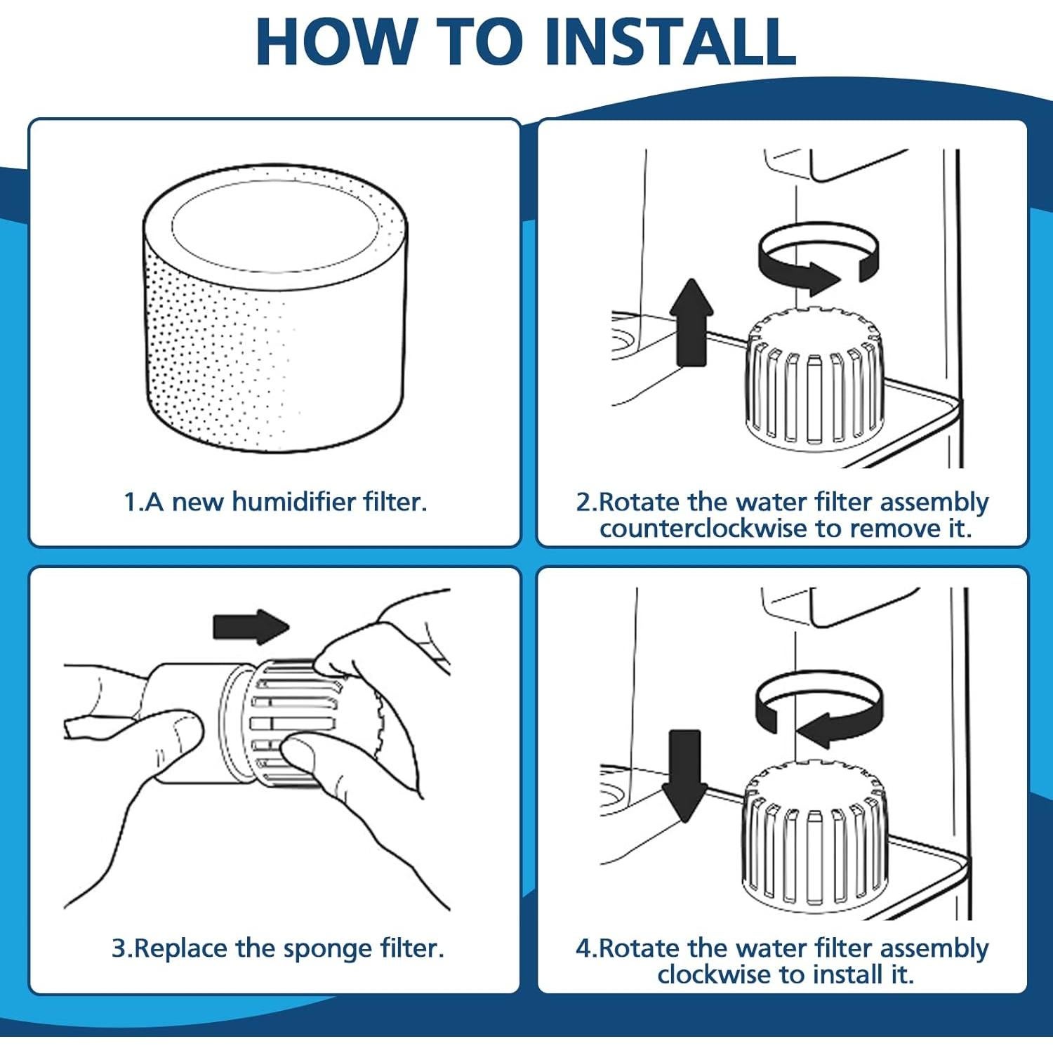 Filtros de Reemplazo para Humidificador Beckacher 30 Paquetes