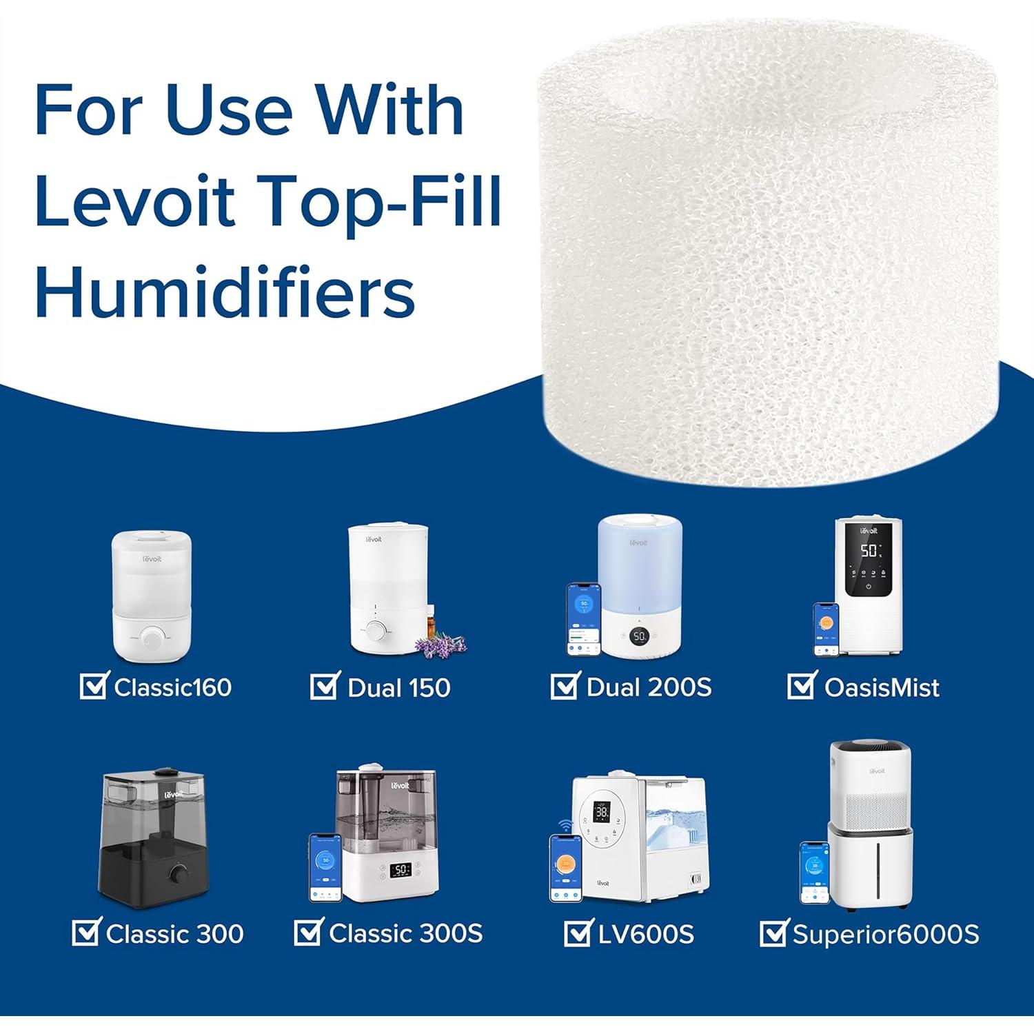 Filtros de Reemplazo LEVOIT para Humidificador - 10 Paquetes