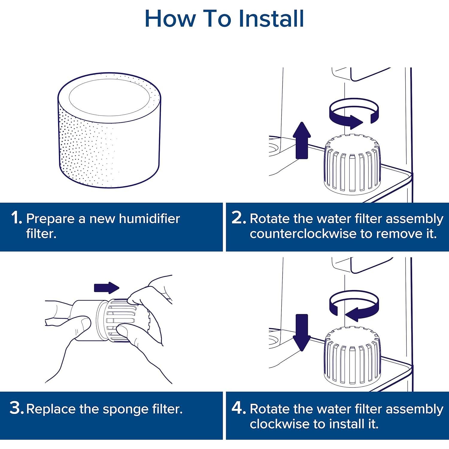 Filtros de Reemplazo LEVOIT para Humidificador - 10 Paquetes