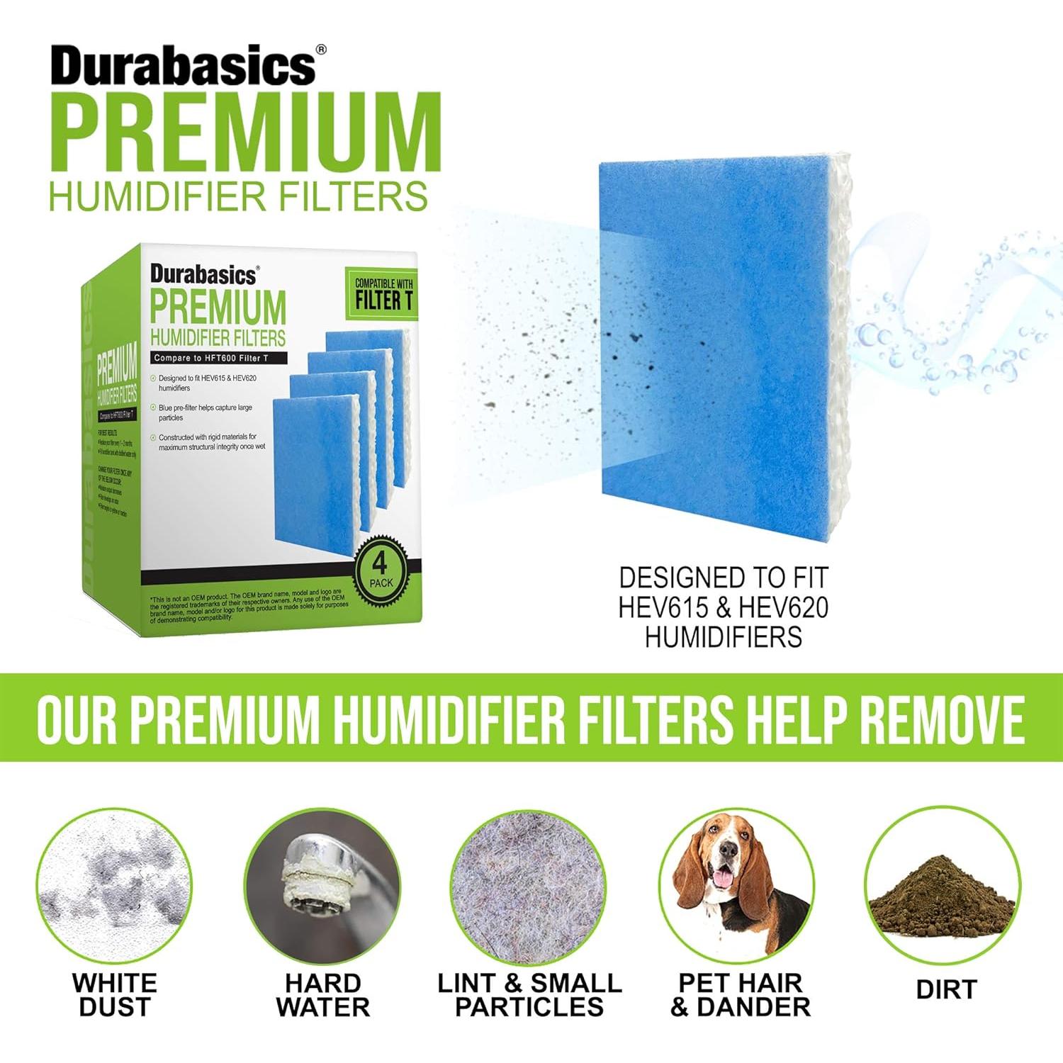 Filtros de Reemplazo Durabasics HFT600 para Humidificadores