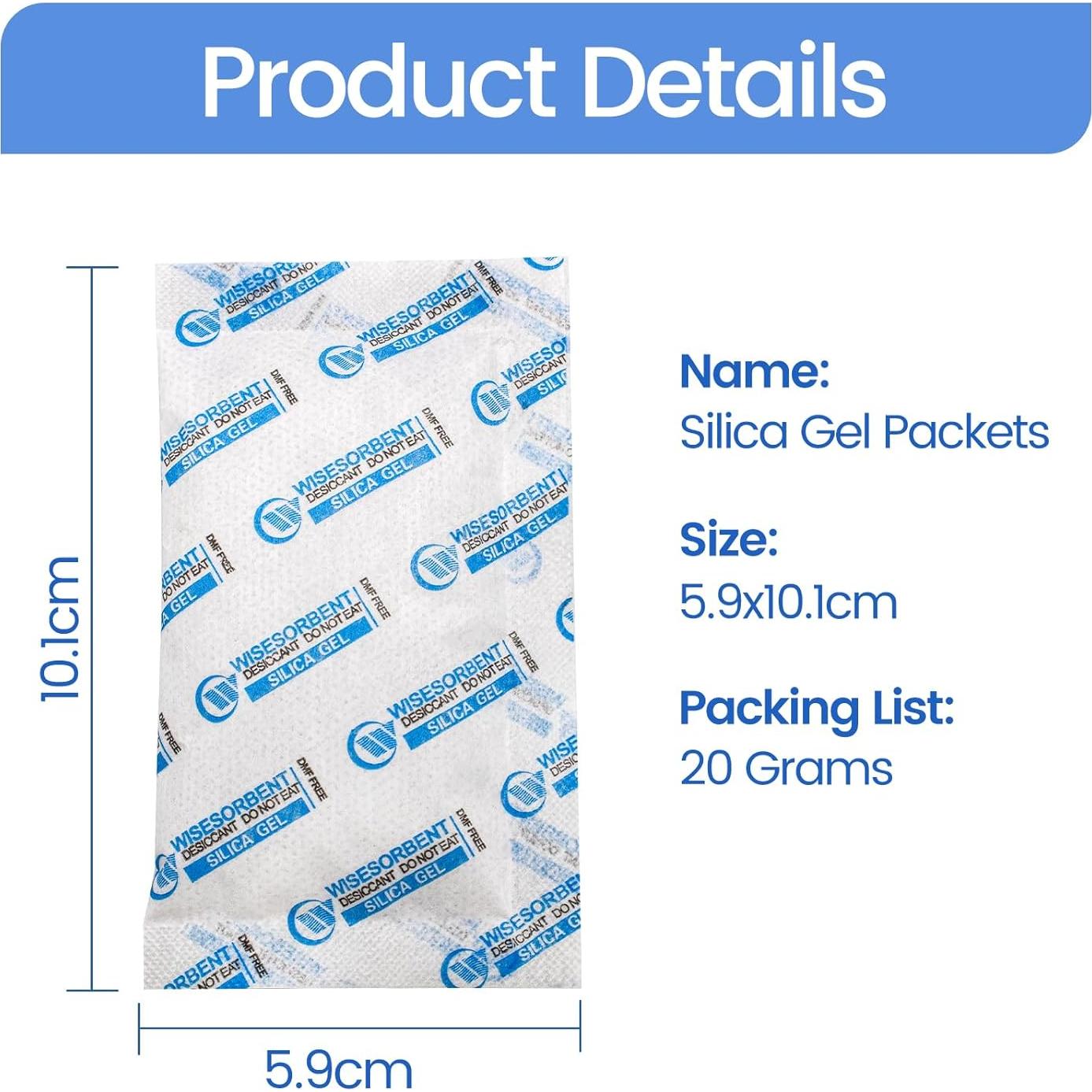 Paquetes de Gel de Sílice Wisesorbent 20g - 15 Piezas Deshidratantes