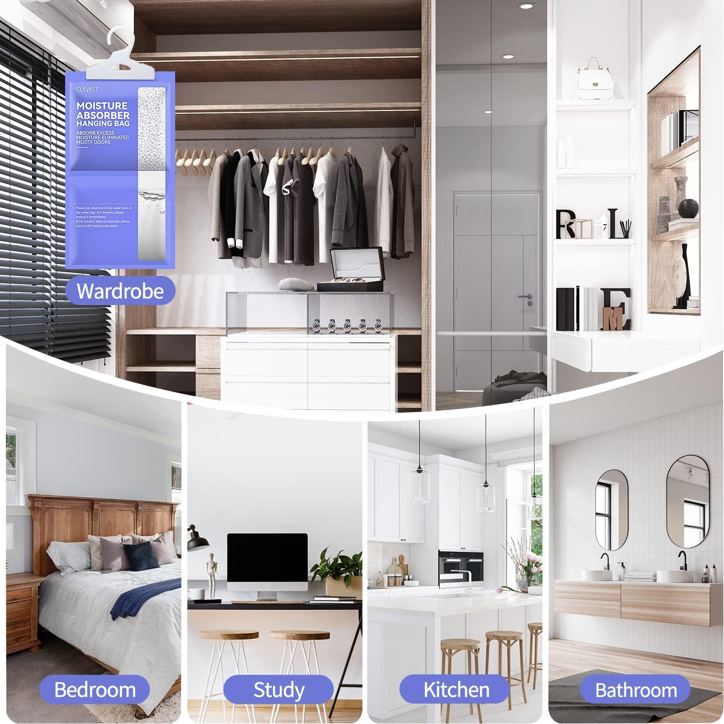 Bolsas Deshumidificadoras CLEVAST 10 Paquetes 500ml Sin Fragancia