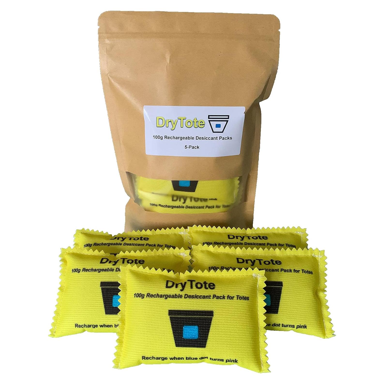 Paquete de 5 desecantes recargables DryTote 100g - Absorbente de humedad