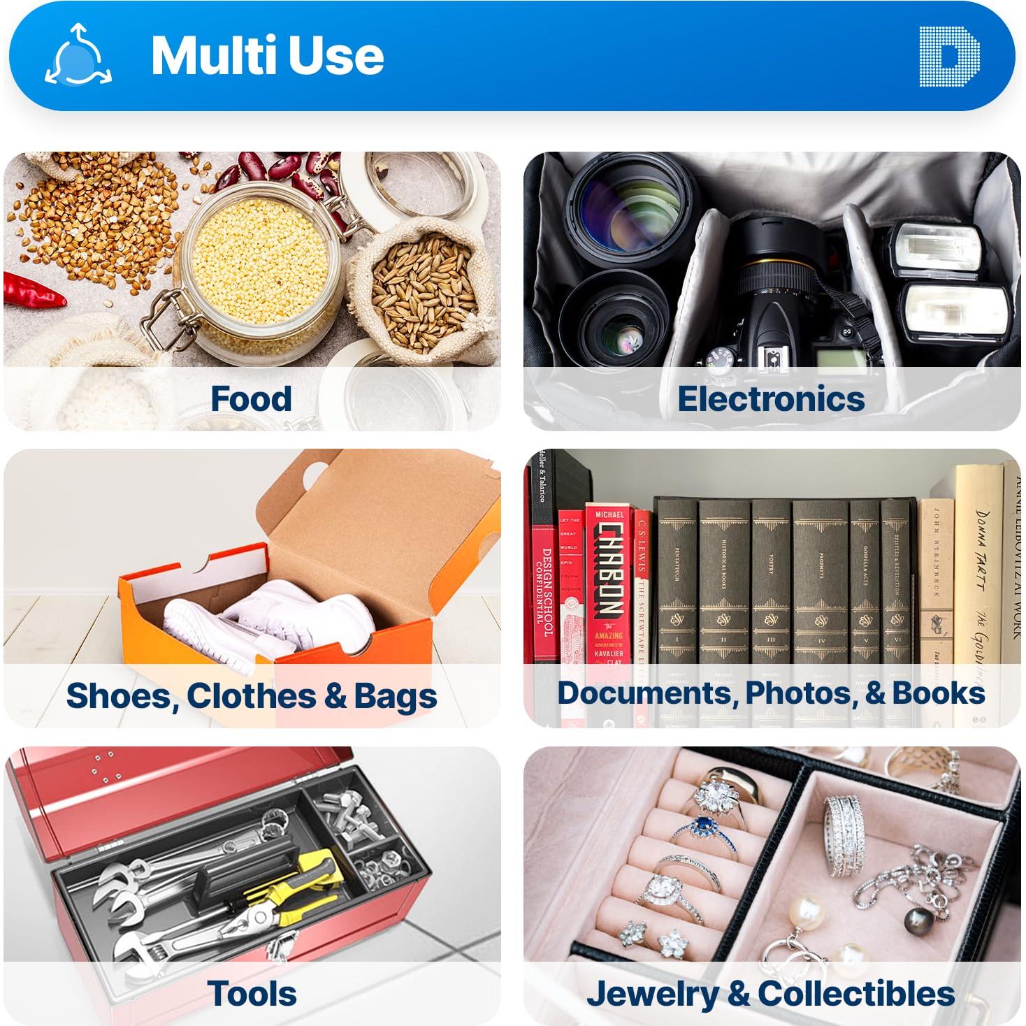 Paquetes de Gel de Sílice Seco y Seco 5g - 50 Unidades