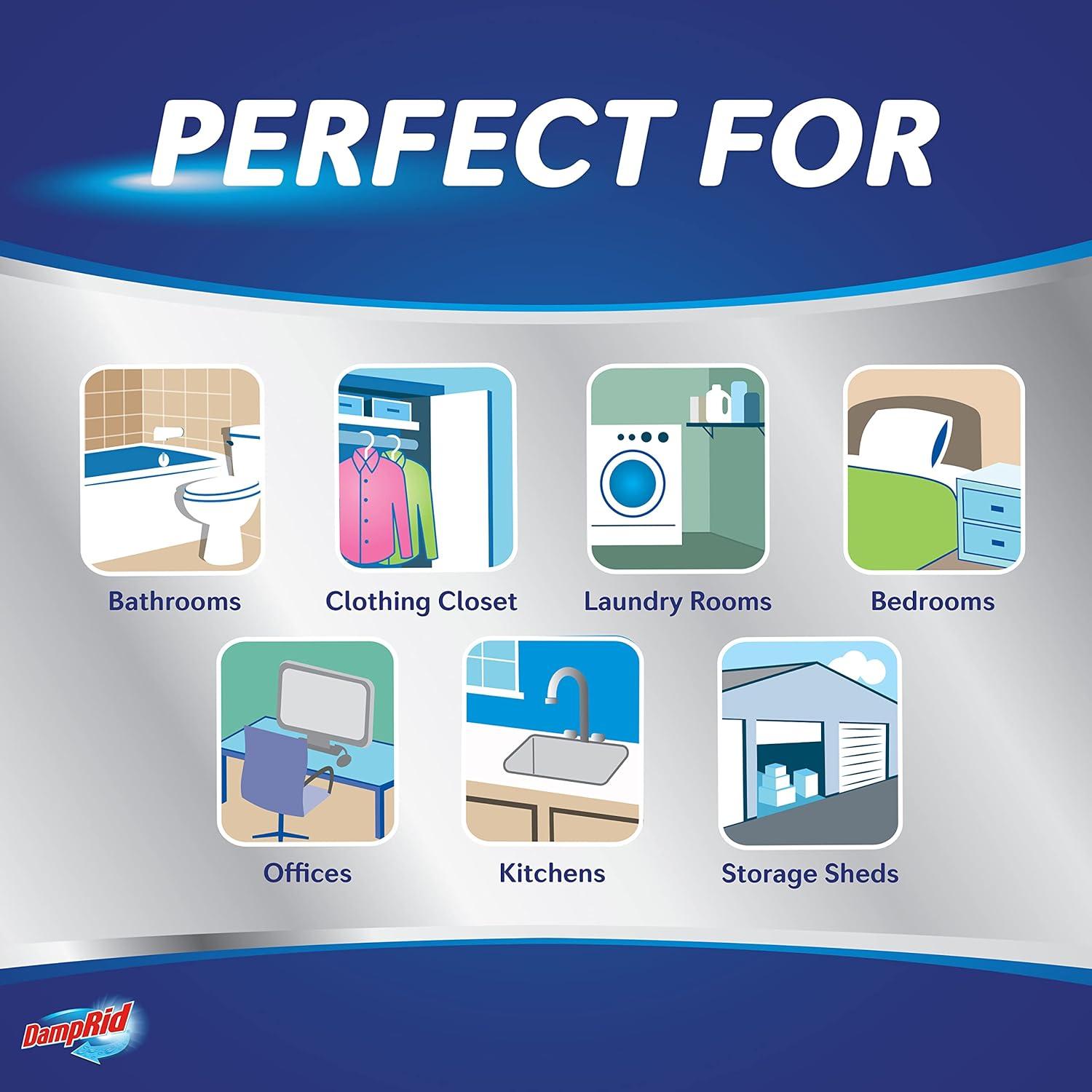 Absorbente de Humedad DampRid 311 g - Paquete de 6, Fragancia Fresca