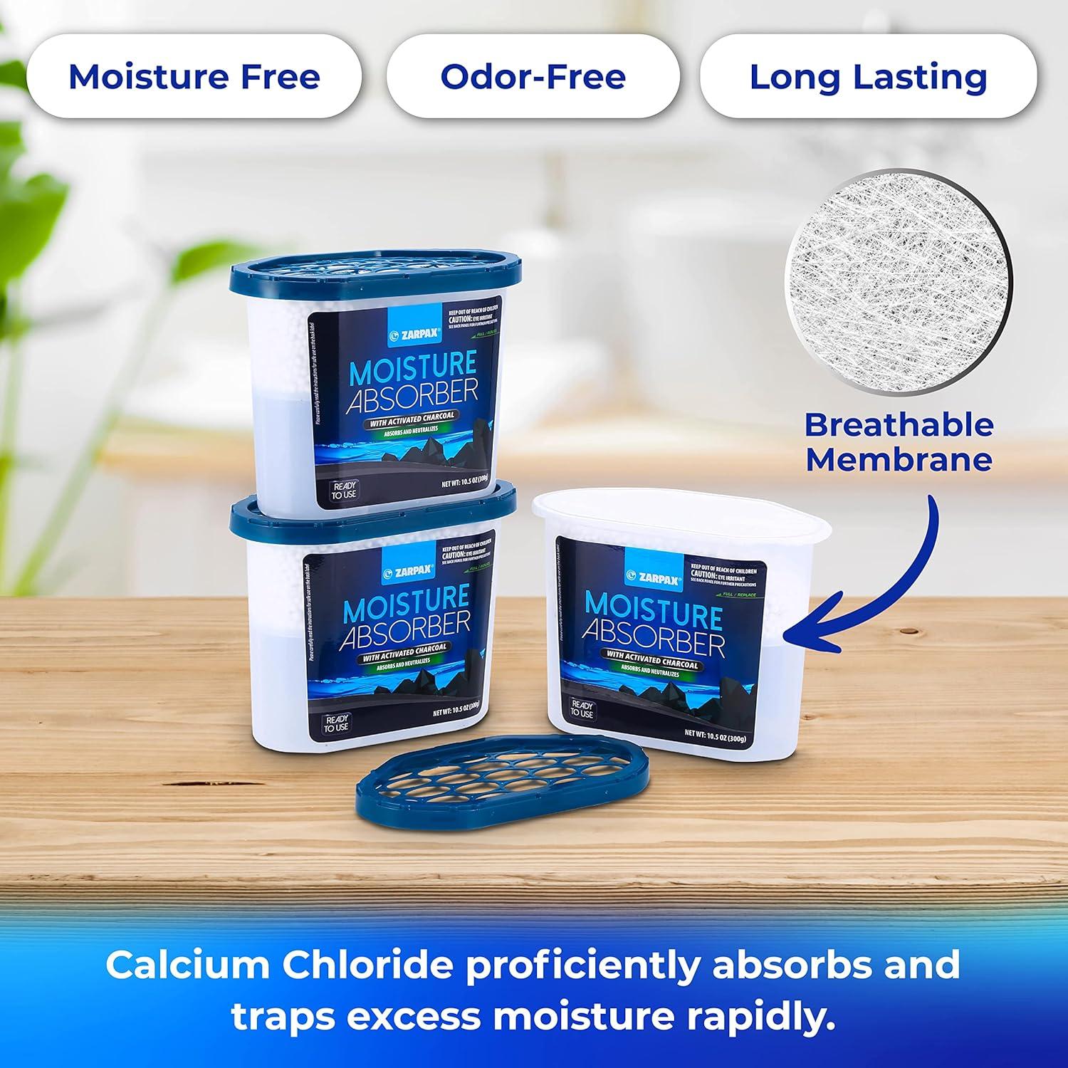 Absorbente de Humedad Zarpax 300g | Carbón Activado | Set de 4