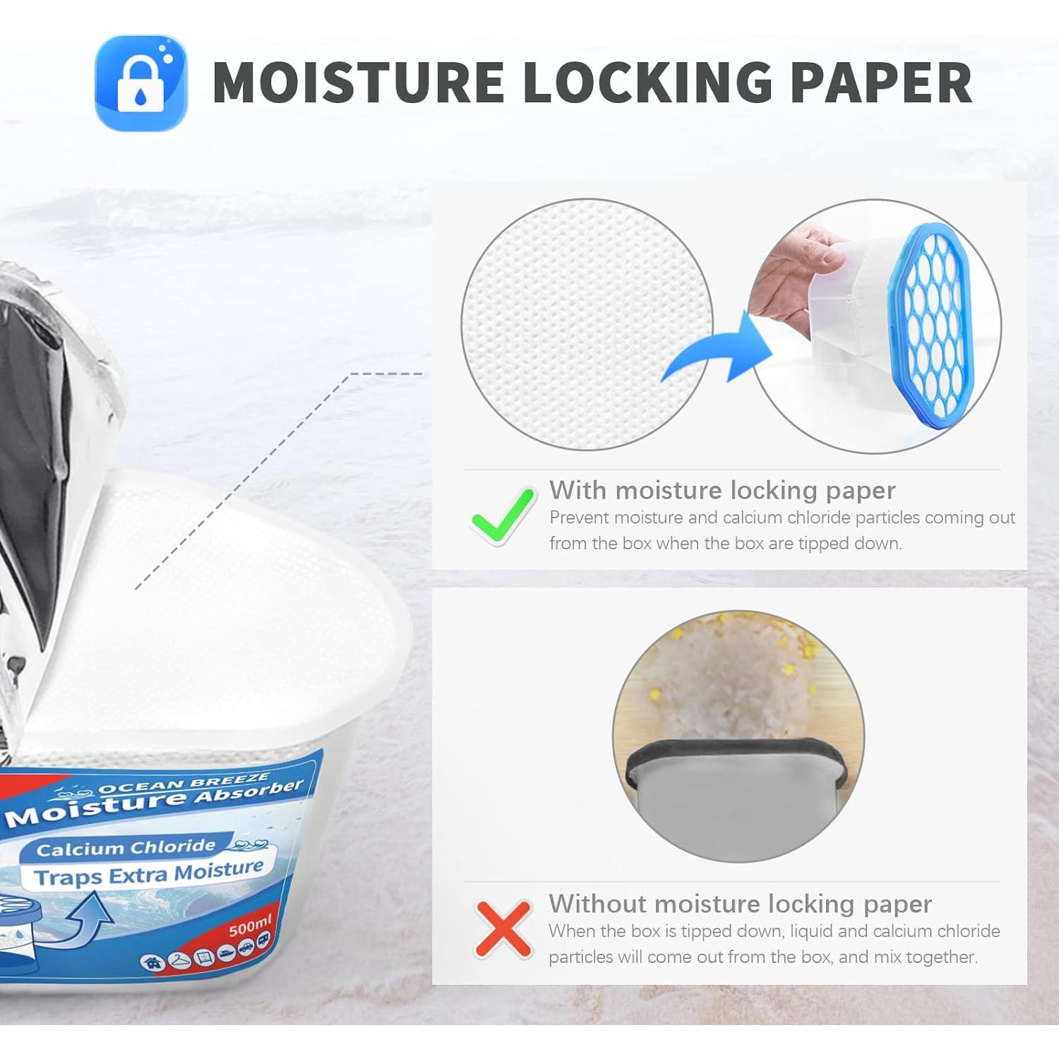 Absorbentes de Humedad Vacplus 12 Paquete 300g Fragancia Oceánica