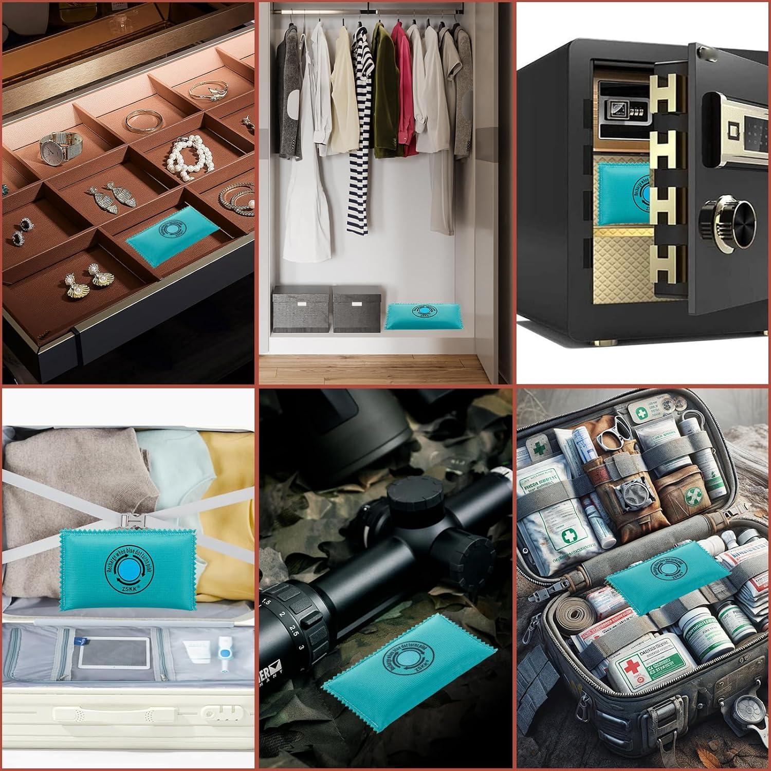 Paquete de 10 Gel de Sílice Deshidratante ZSKK 100g - Absorbe Humedad