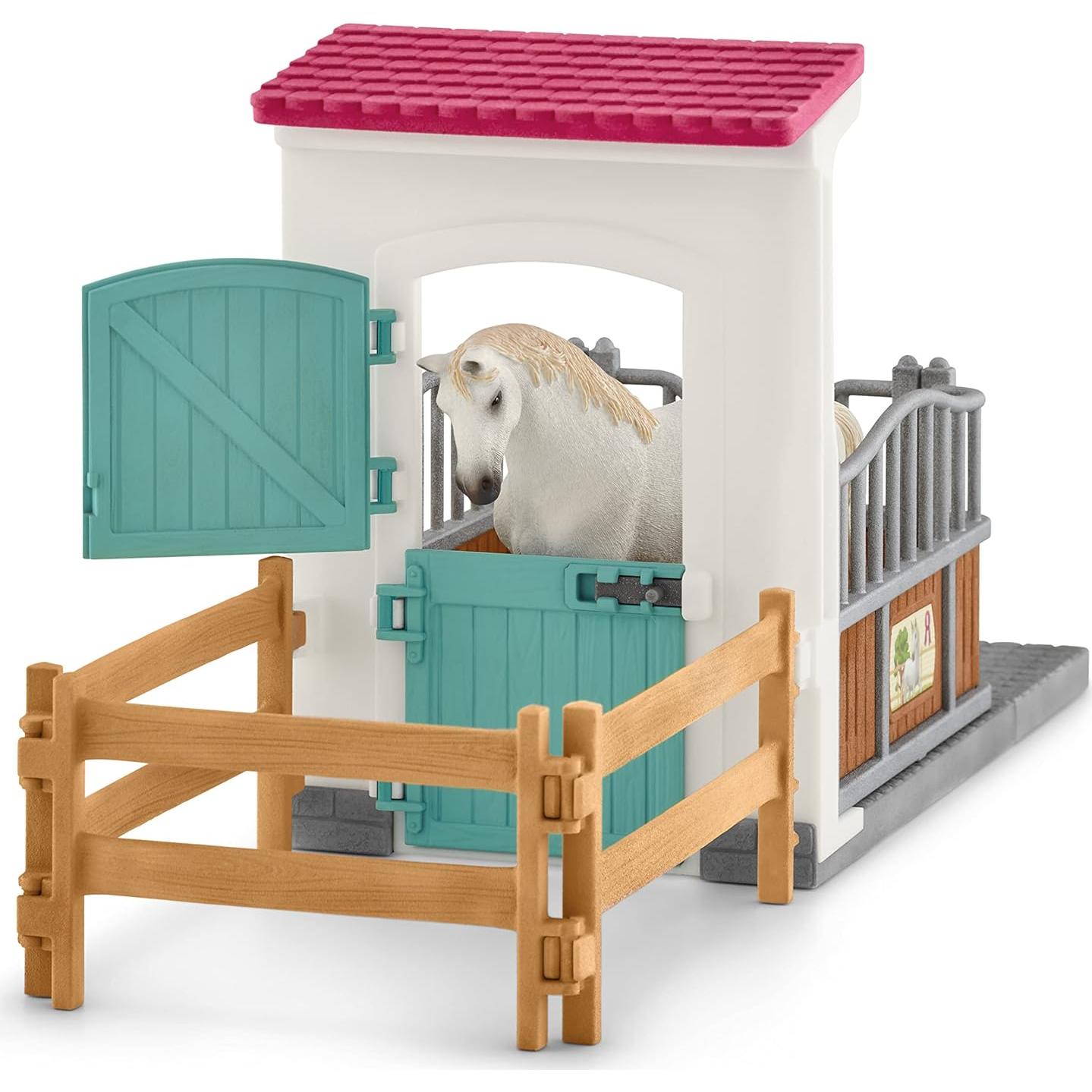 Juego de Establo Schleich 21 Piezas con Yegua Blanca 42569