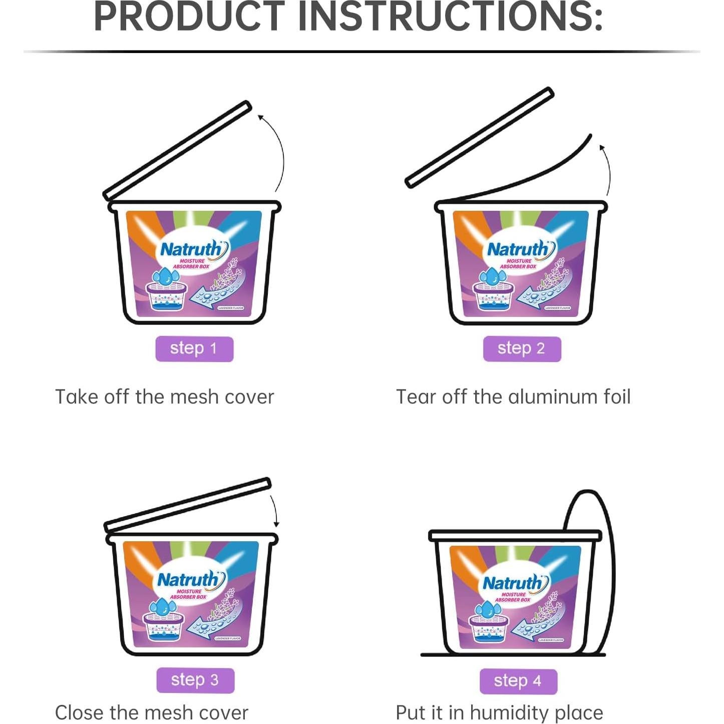 NATRUTH Absorbentes de Humedad 12.5 oz Aroma Lavanda 6-Pack