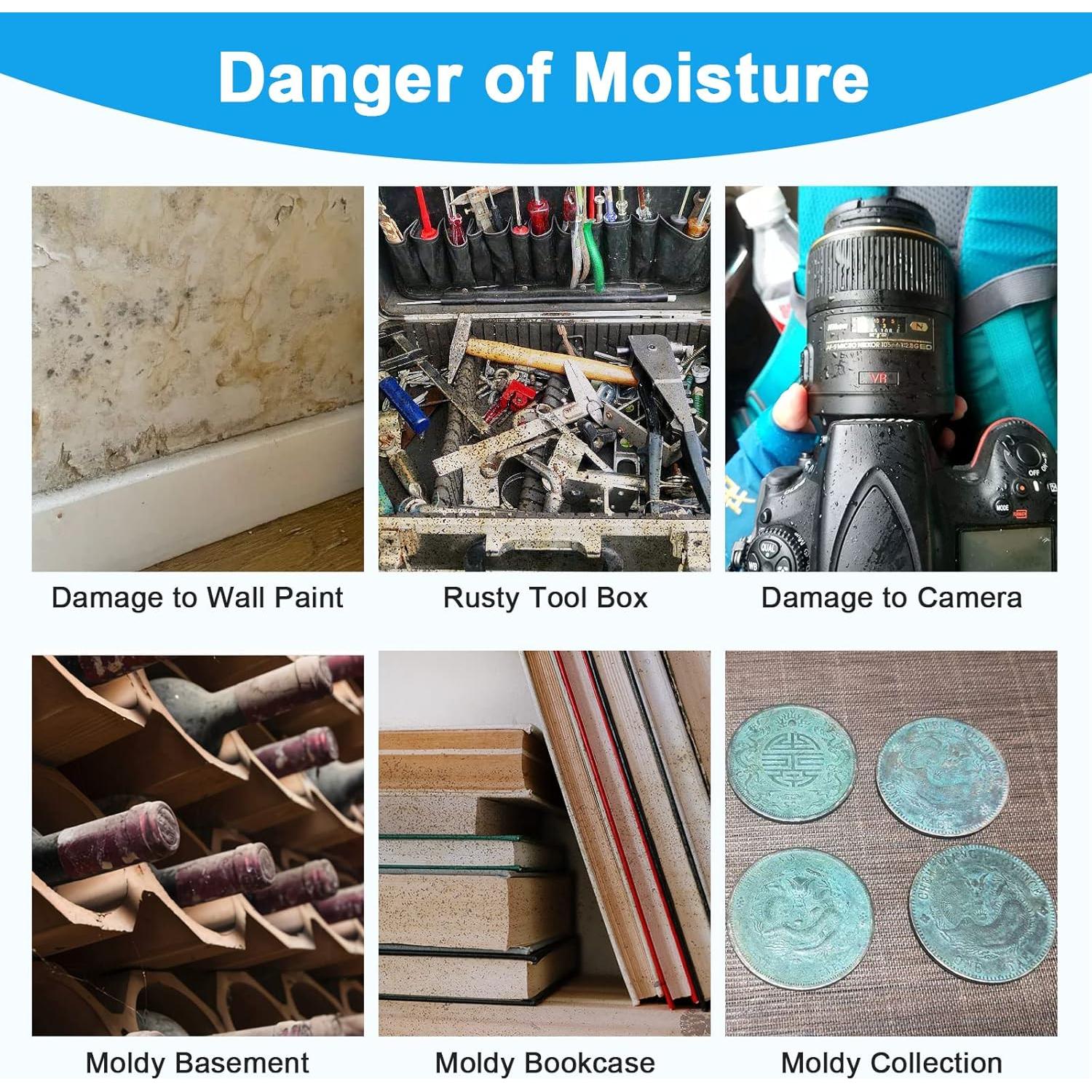 Paquetes Deshidratantes Gel de Sílice Absorbking 500g - 6 Unidades