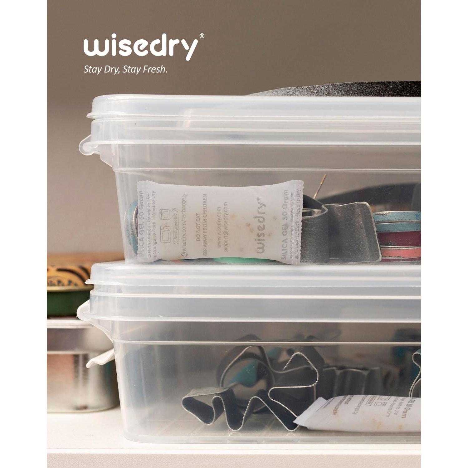 Paquete de Gel de Silica Wisedry 50g x 10 Reactivables