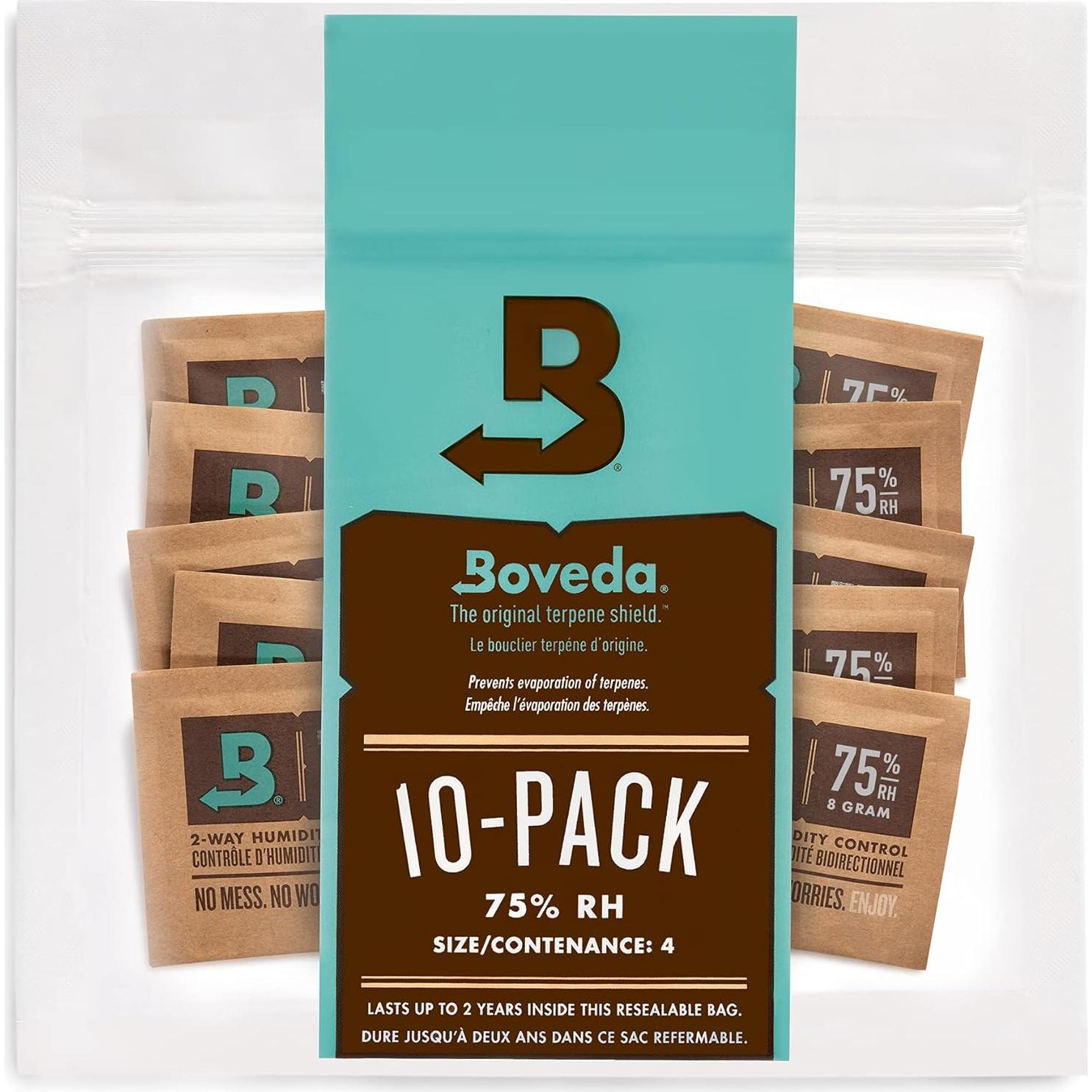 Boveda 75% RH - Paquete de 10 Control de Humedad Bidireccional