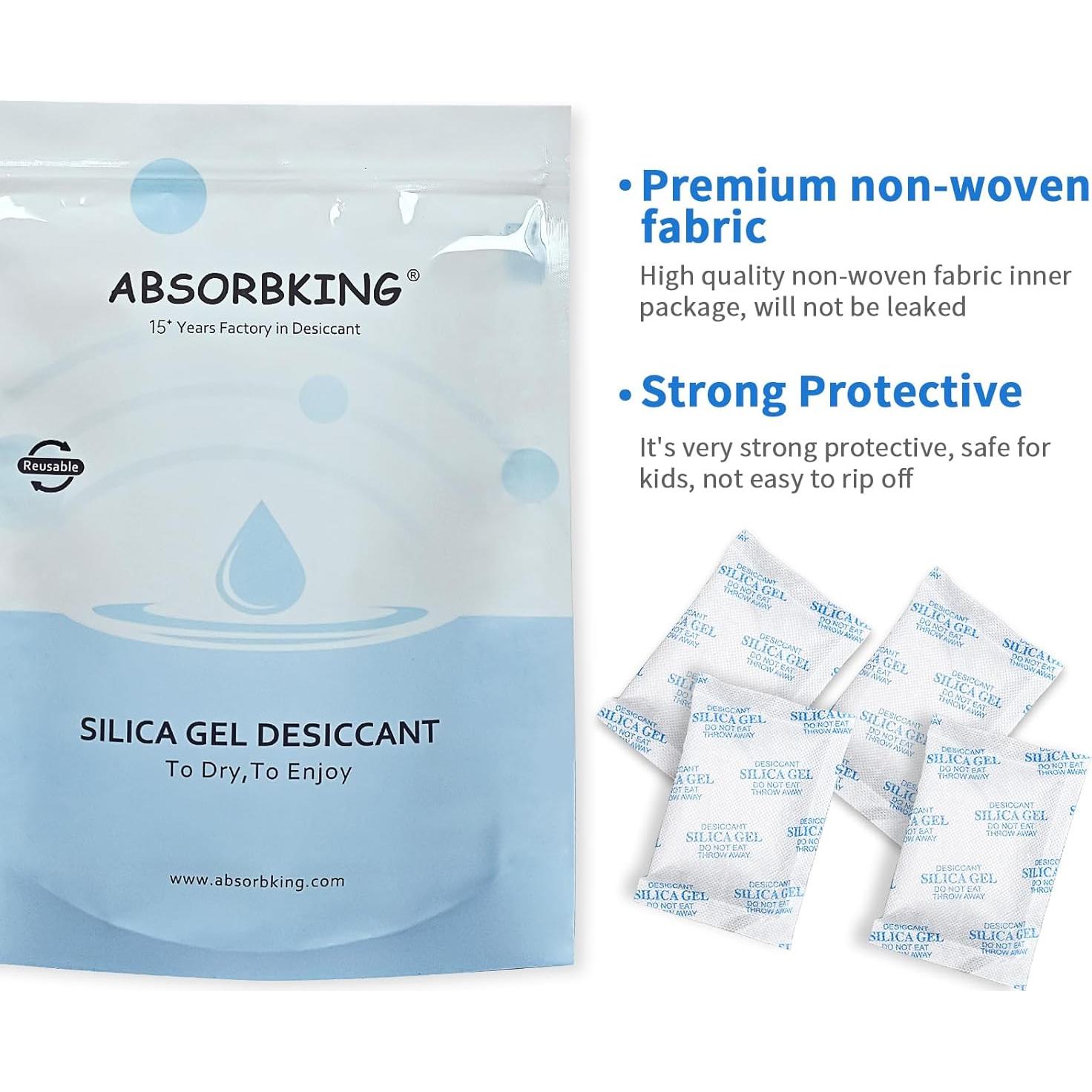 Paquetes de Gel de Sílice 20g - 80 Pcs Desecante Seguro para Alimentos