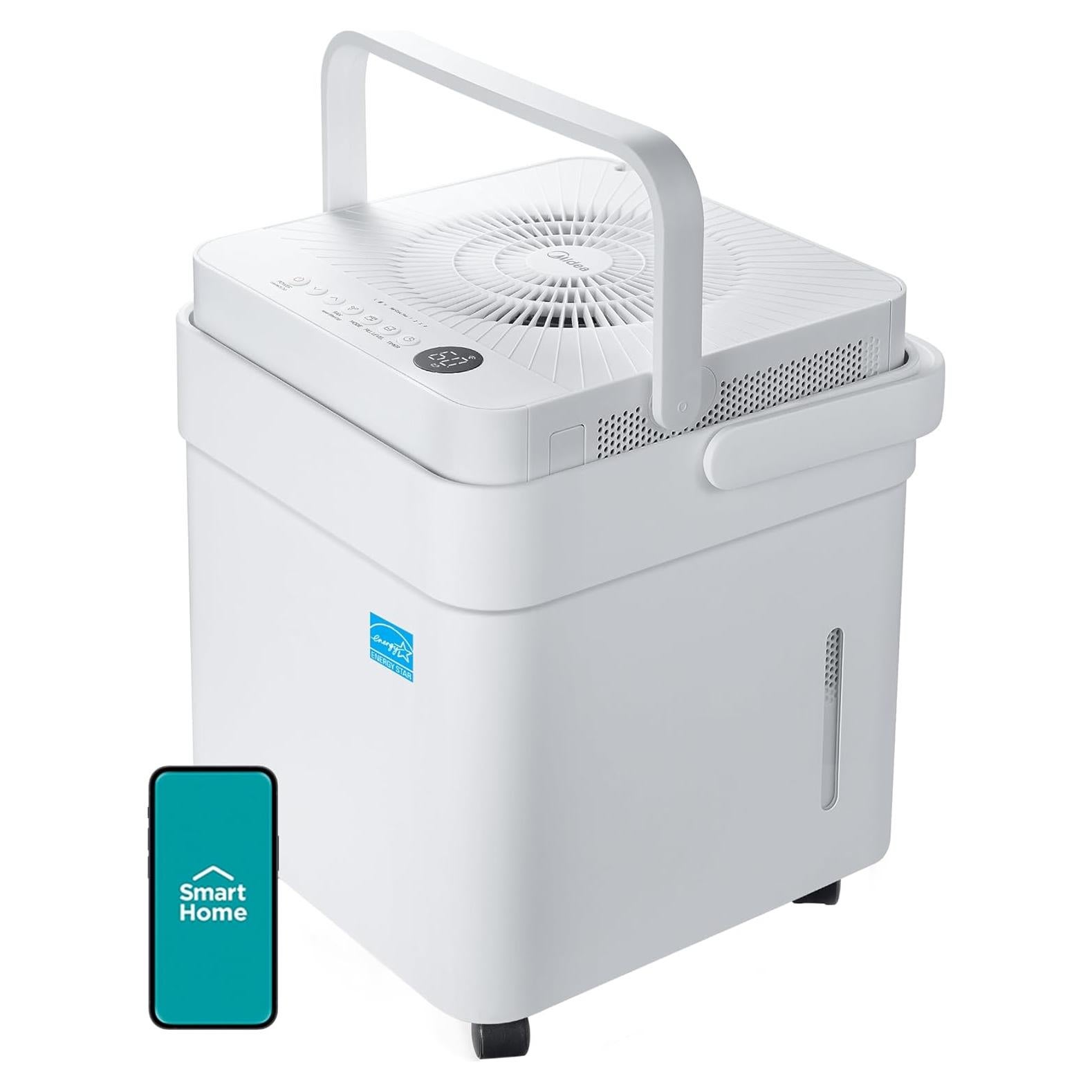 Deshumidificador Midea Cube 23.6L para 418 m², Control Wi-Fi