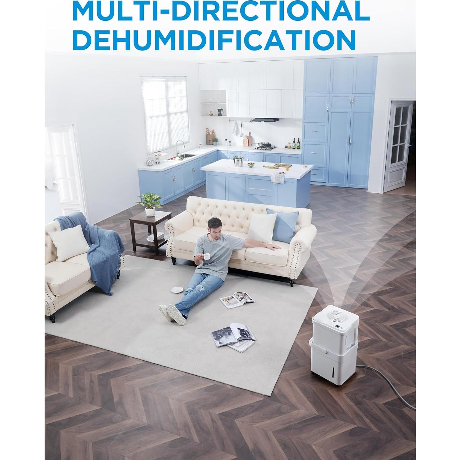 Deshumidificador Midea Cube 23.6L para 418 m², Control Wi-Fi