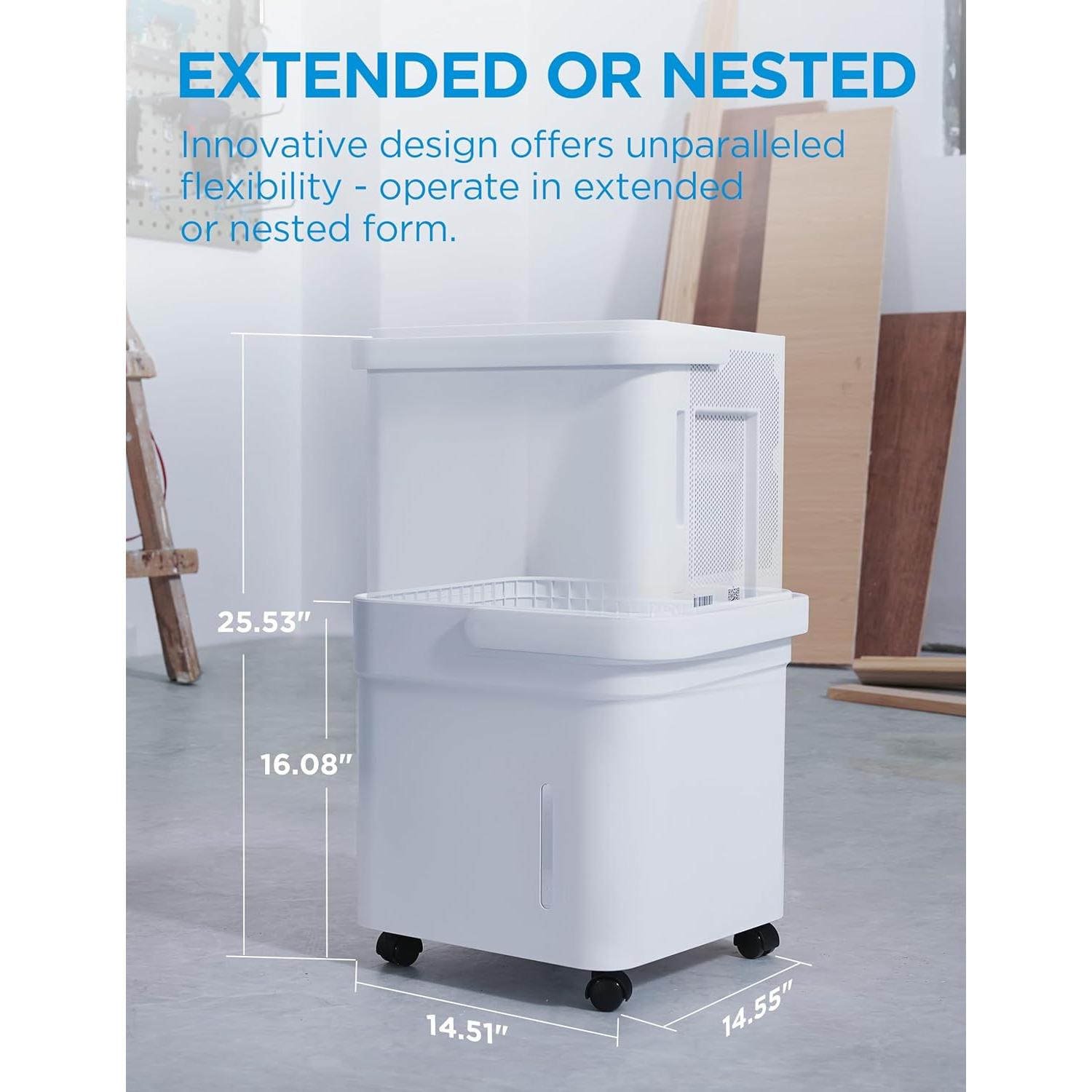 Deshumidificador Midea Cube 23.6L para 418 m², Control Wi-Fi