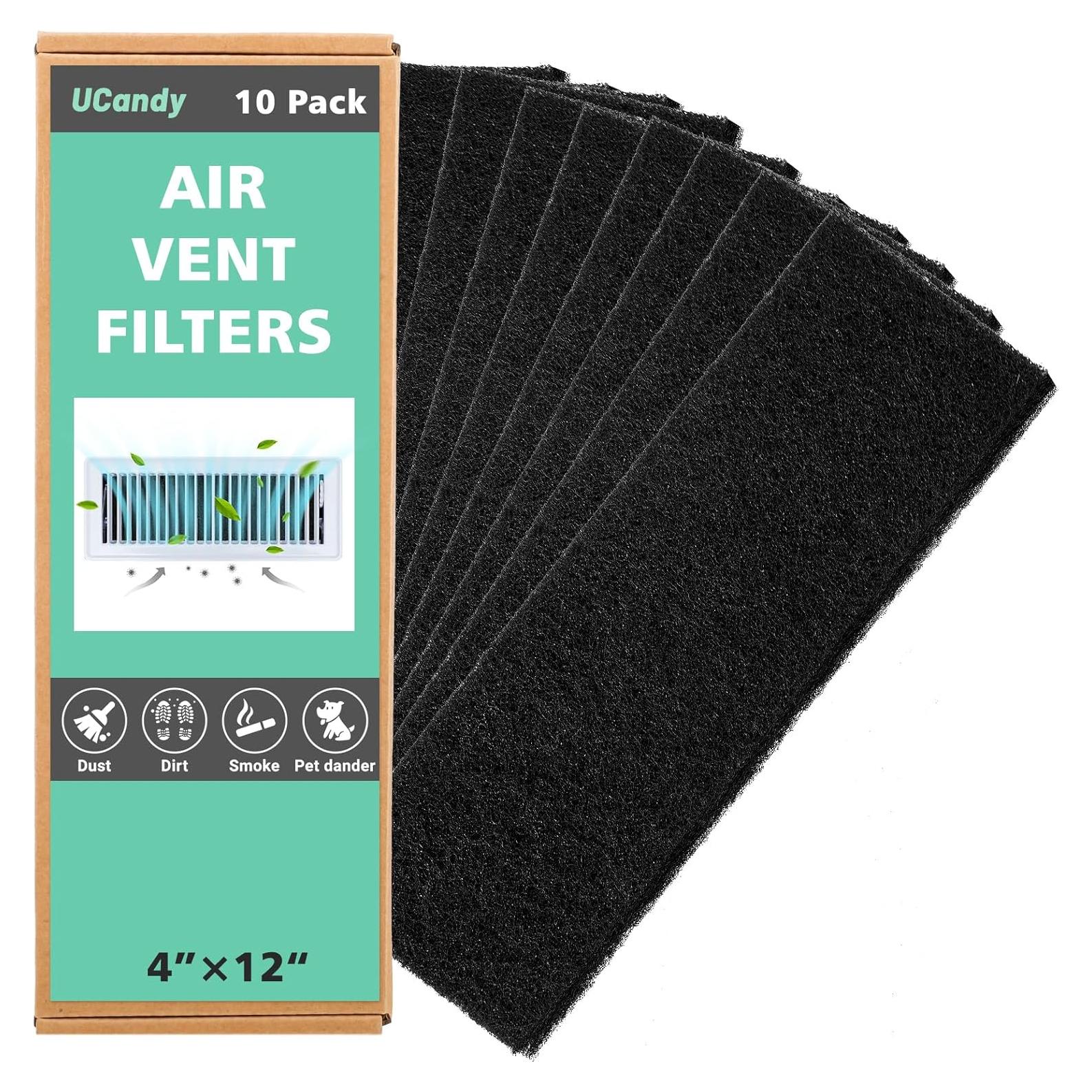 Filtros de Aire de Carbón Activado UCandy 10 Pcs 10x4 cm