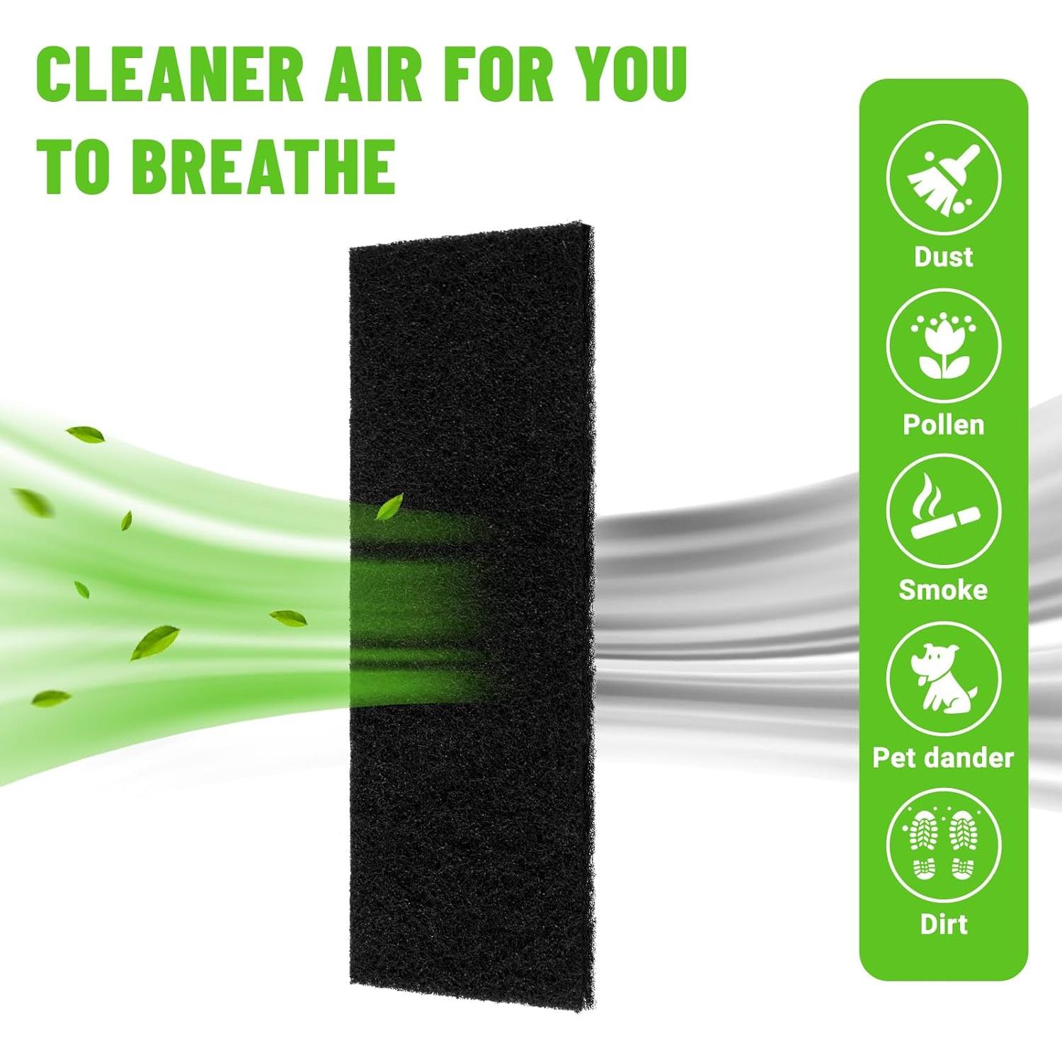 Filtros de Aire de Carbón Activado UCandy 10 Pcs 10x4 cm