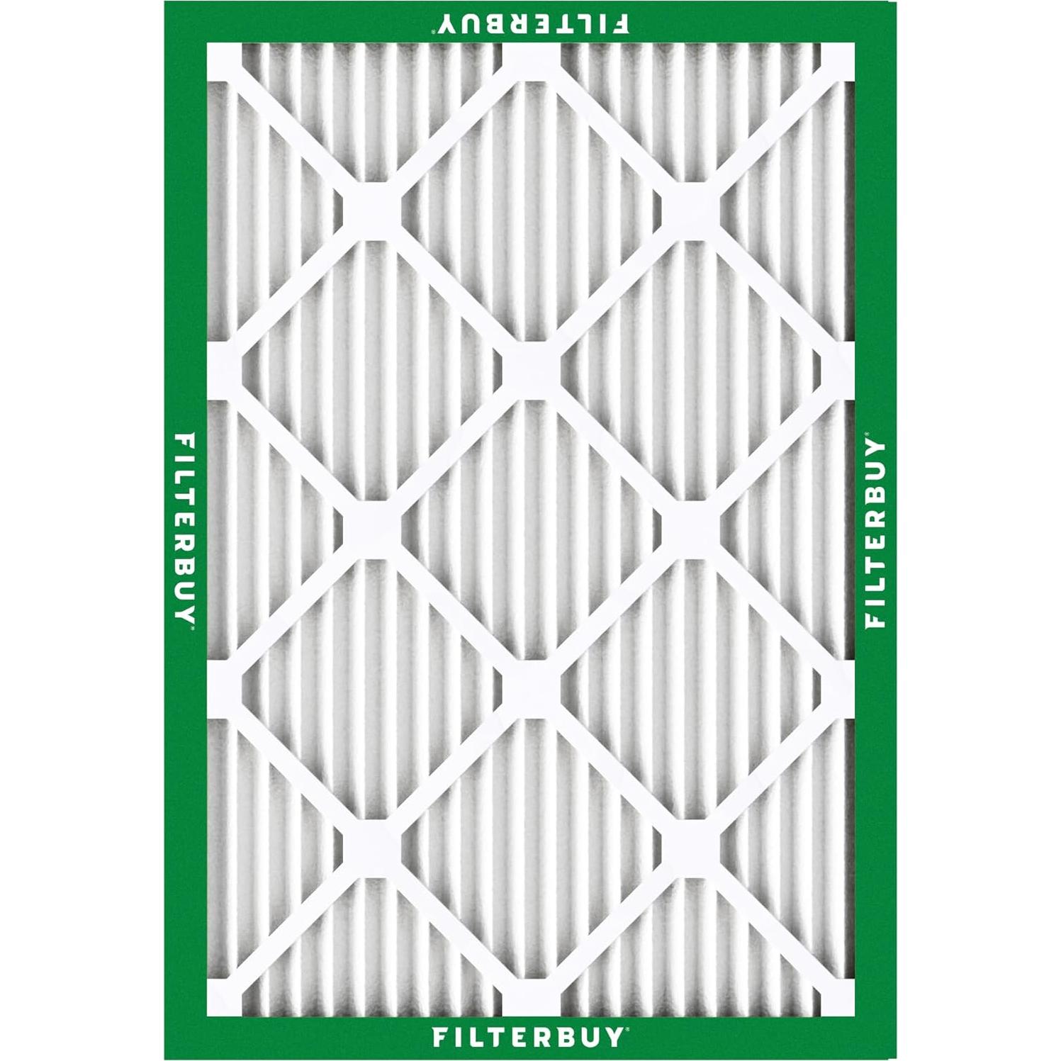 Filtro de aire Filterbuy 20x25x1 MERV 8 - Paquete de 4