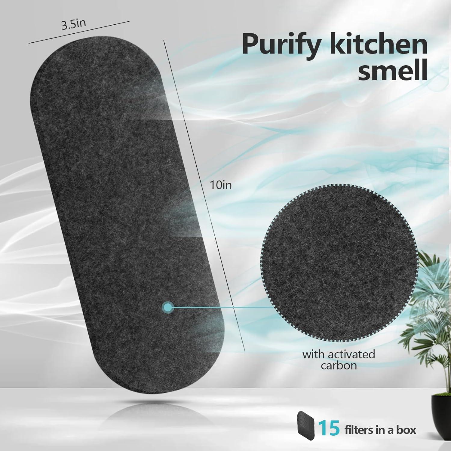 Paquete de 15 Filtros de Carbón Activado AesoKone para Ventiladores de Techo