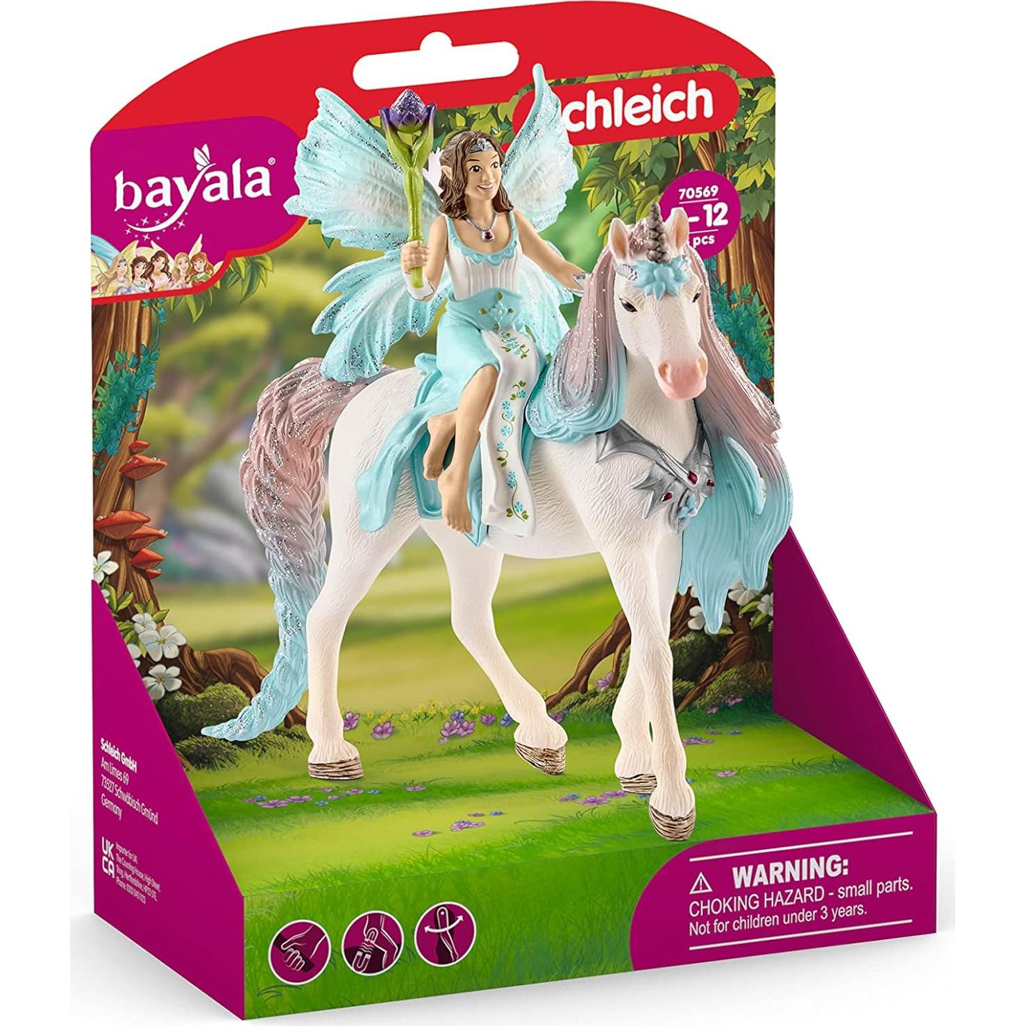 Schleich Hada Eyela con Unicornio Princesa - Juguete 3 Piezas