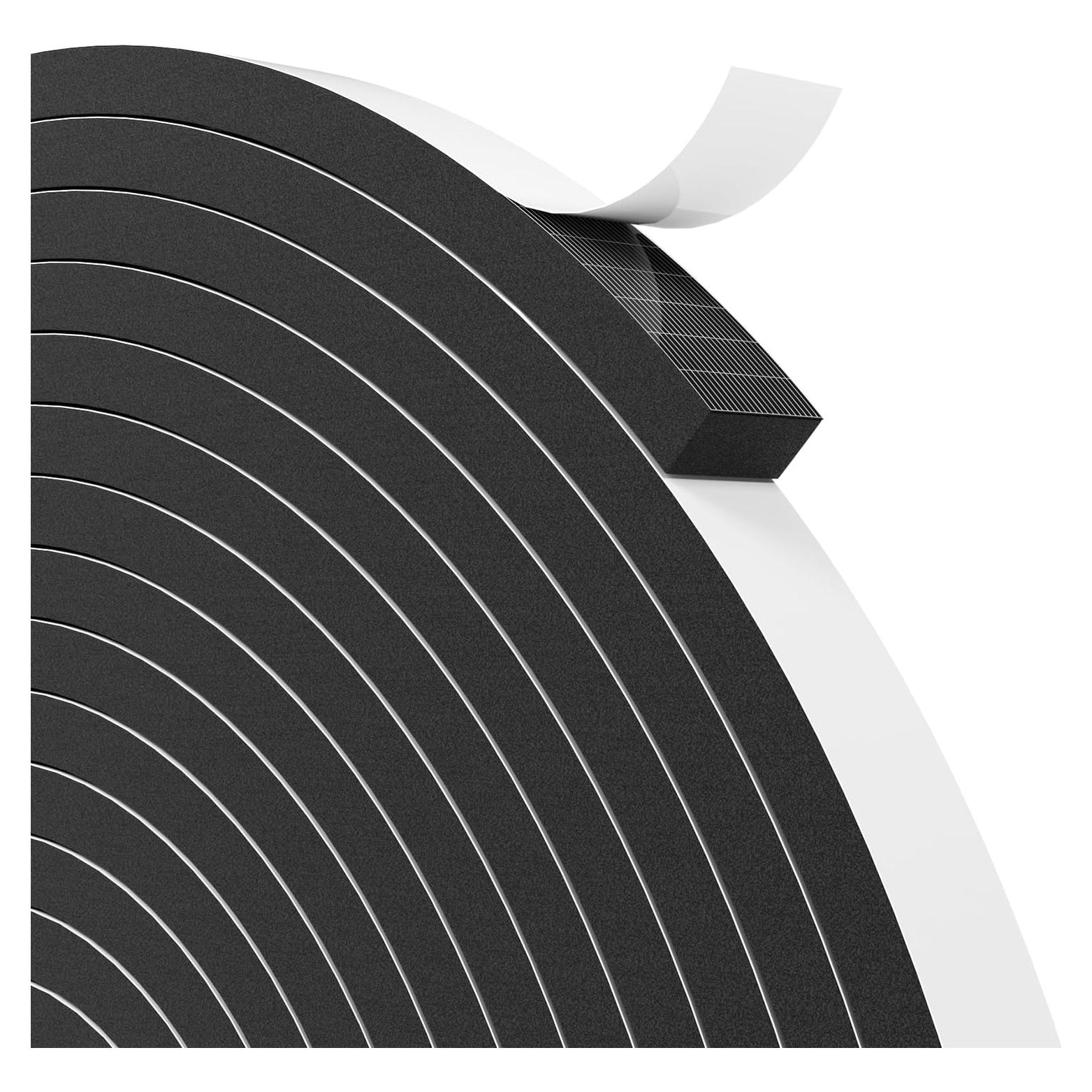 Cinta de Espuma de Sellado EVA Bantie 10.06m Negra 1/4"x1/2"