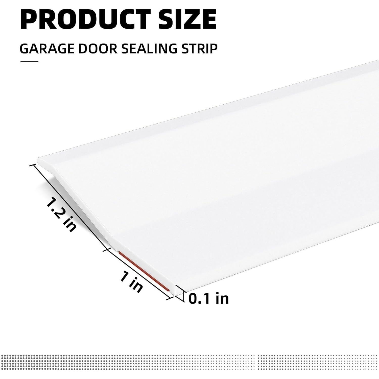 Sello de Puerta de Garaje Elvone 12.19m TPE Blanco Universal