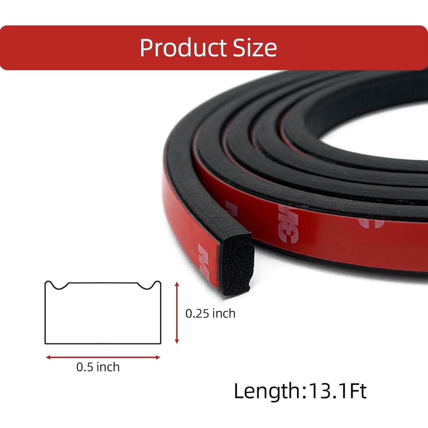 Tira de Sello de Goma Espuma Aroilder 3.96m 1.27cm x 0.64cm