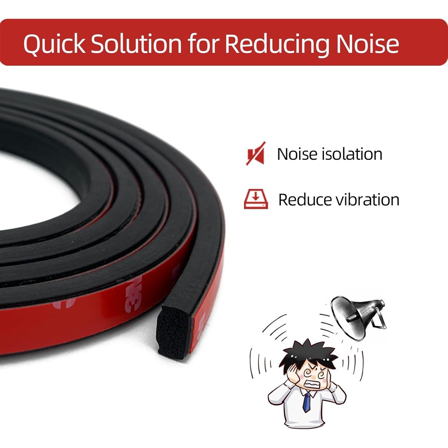 Tira de Sello de Goma Espuma Aroilder 3.96m 1.27cm x 0.64cm