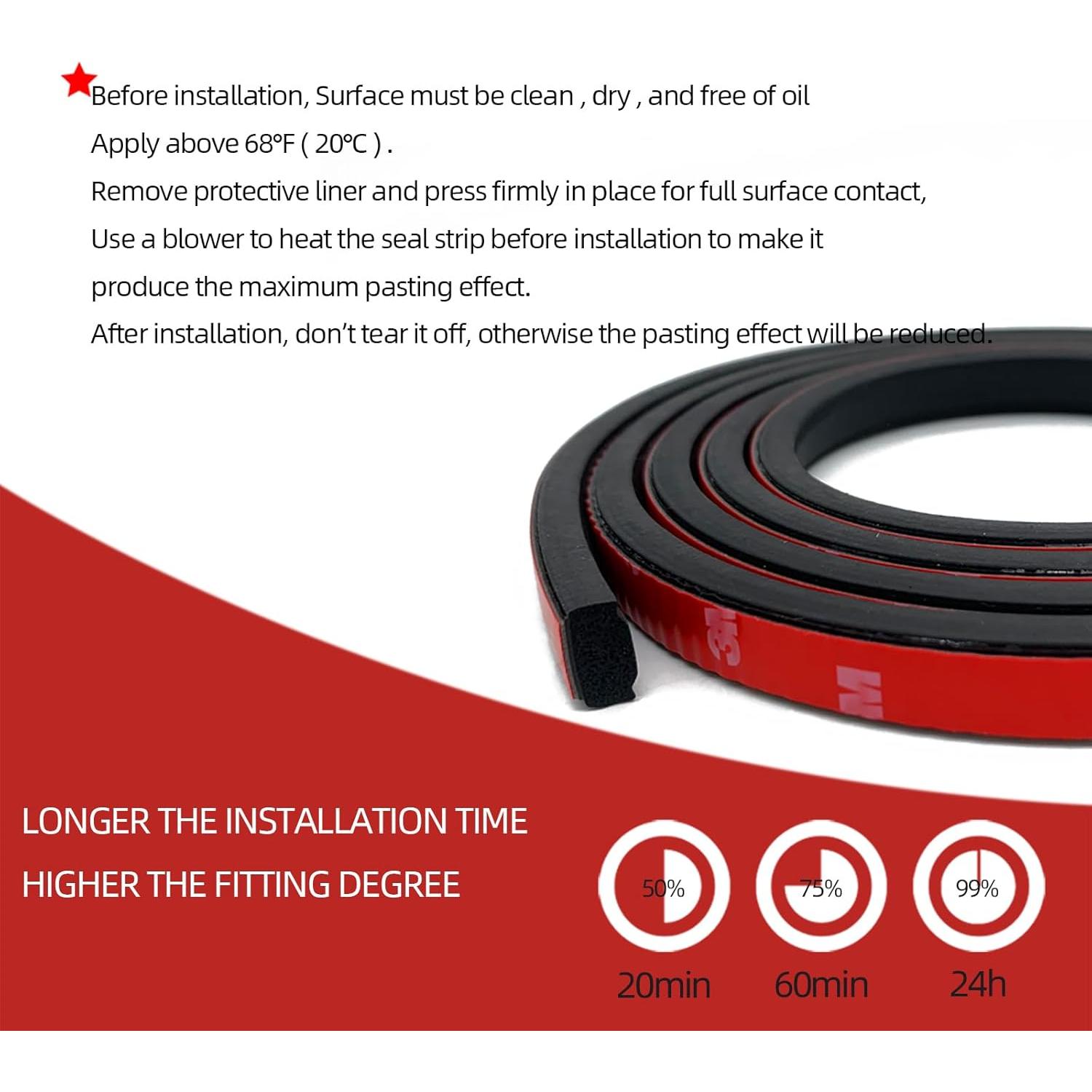 Tira de Sello de Goma Espuma Aroilder 3.96m 1.27cm x 0.64cm