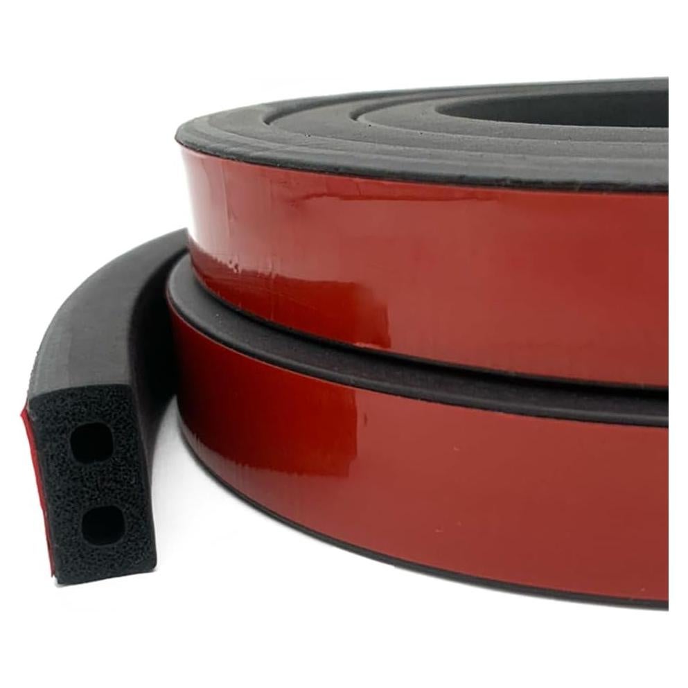 Burlete de goma EPDM autoadhesivo PACIXU 6.1m negro