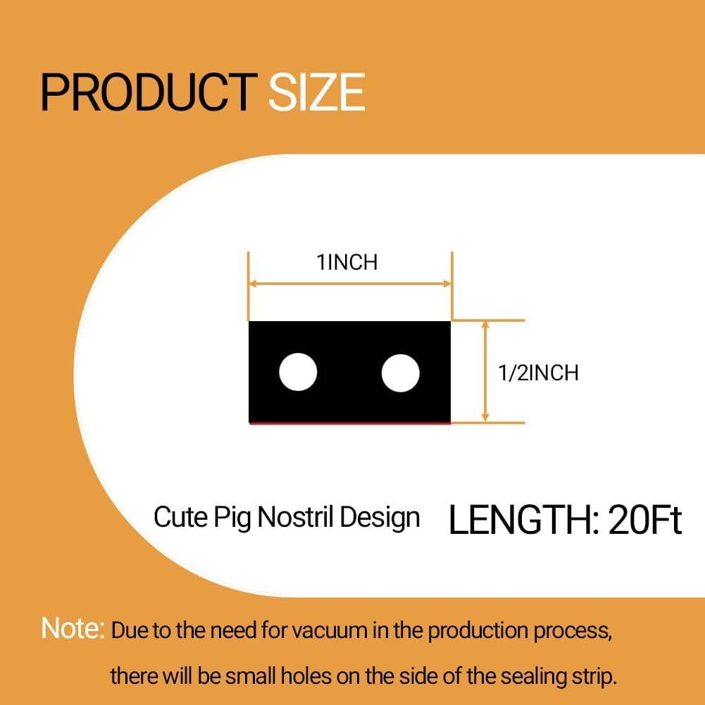 Burlete de goma EPDM autoadhesivo PACIXU 6.1m negro