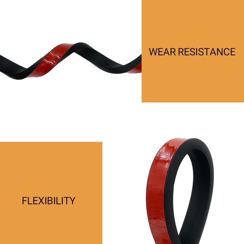 Burlete de goma EPDM autoadhesivo PACIXU 6.1m negro