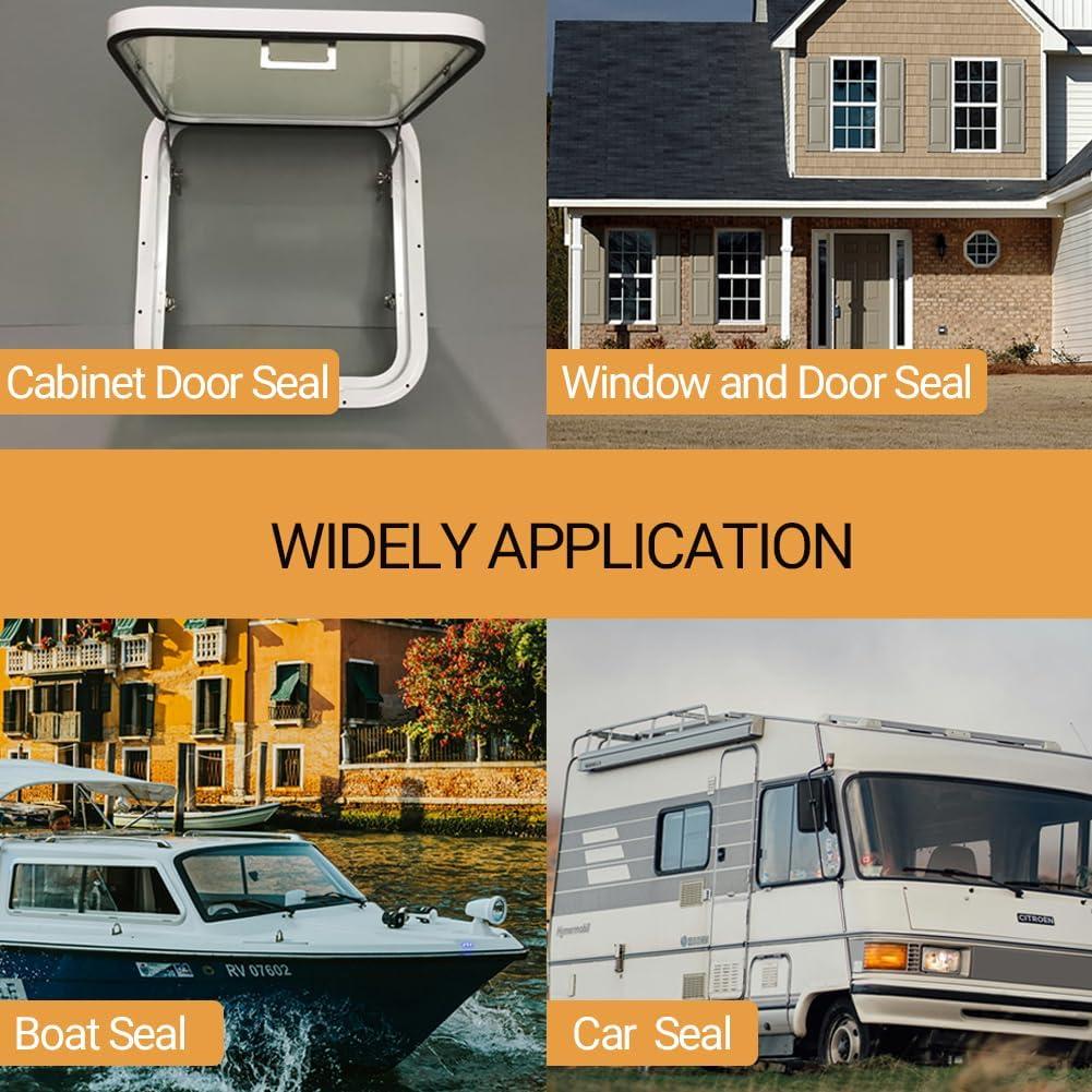 Burlete de goma EPDM autoadhesivo PACIXU 6.1m negro